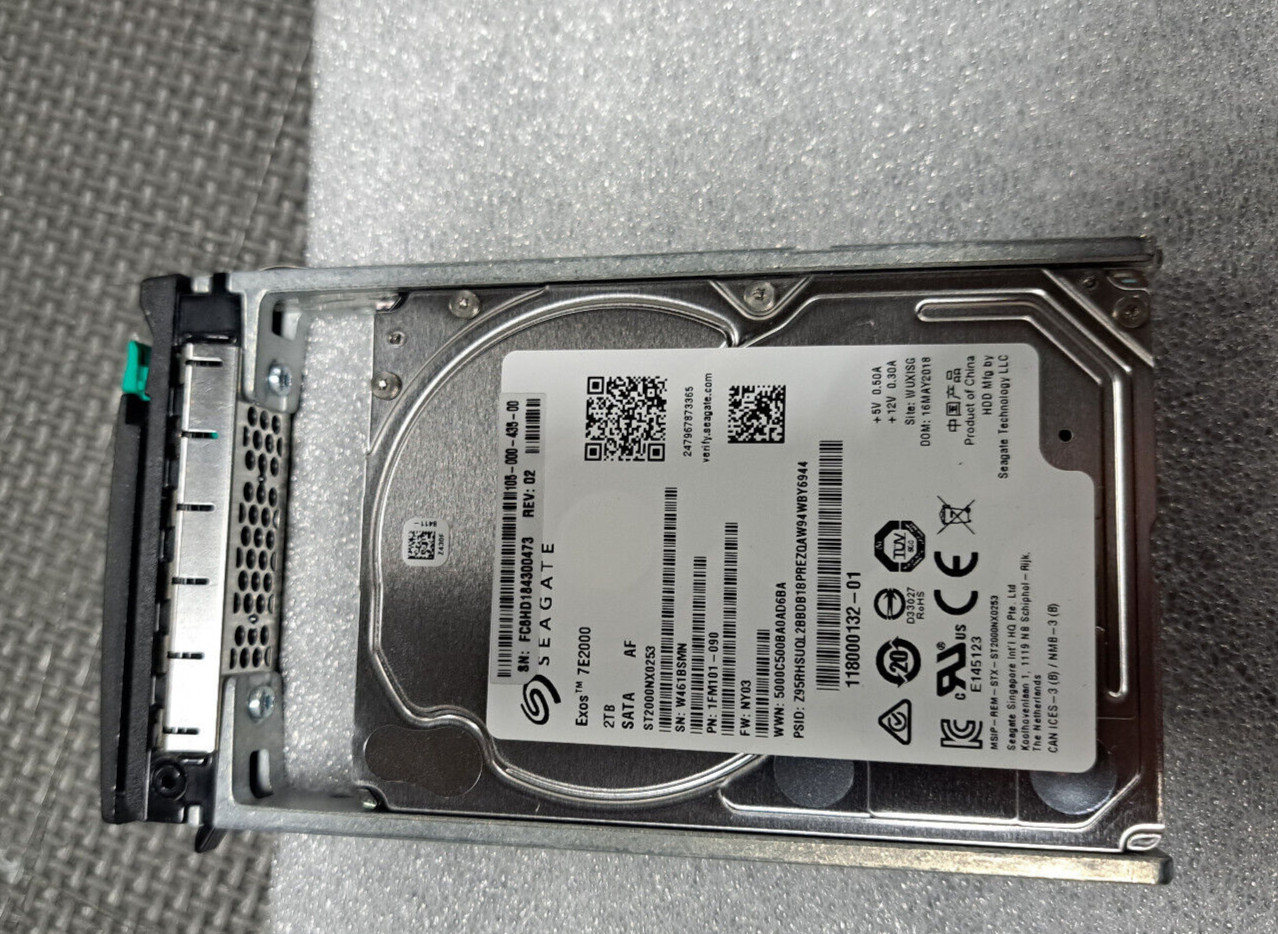 Dell EMC seagate  HDD 105-000-435-00 Intel Disk 2.5 SATA 2TB 7.2K 6G 512e