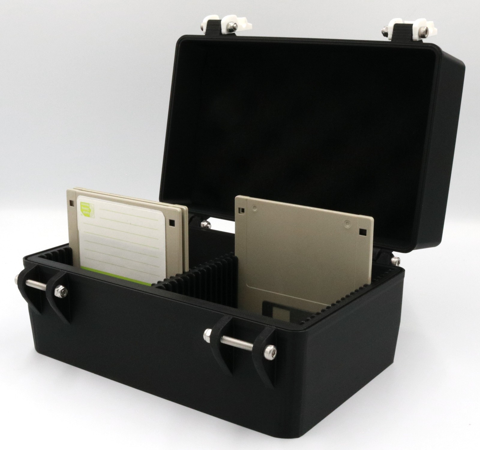 Rugged Protective Carrying Case for 3.5" Floppy Disks - Holds 42 Disks
