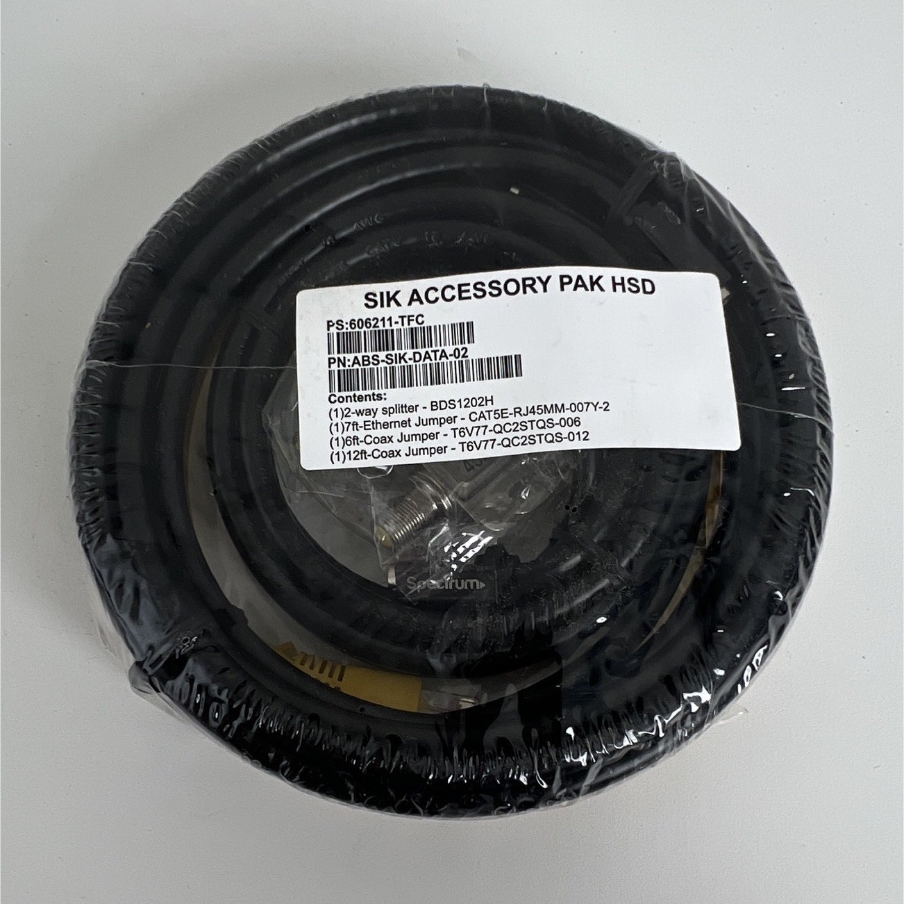 New Spectrum SIK Accessory Pak HSD Self Install Kit Cable Splitter Ethernet Lot