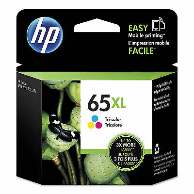 Genuine HP 65XL Hi-Yield Tri-Color InkJet Cartridge (N9K03AN) Exp. Date: 2023