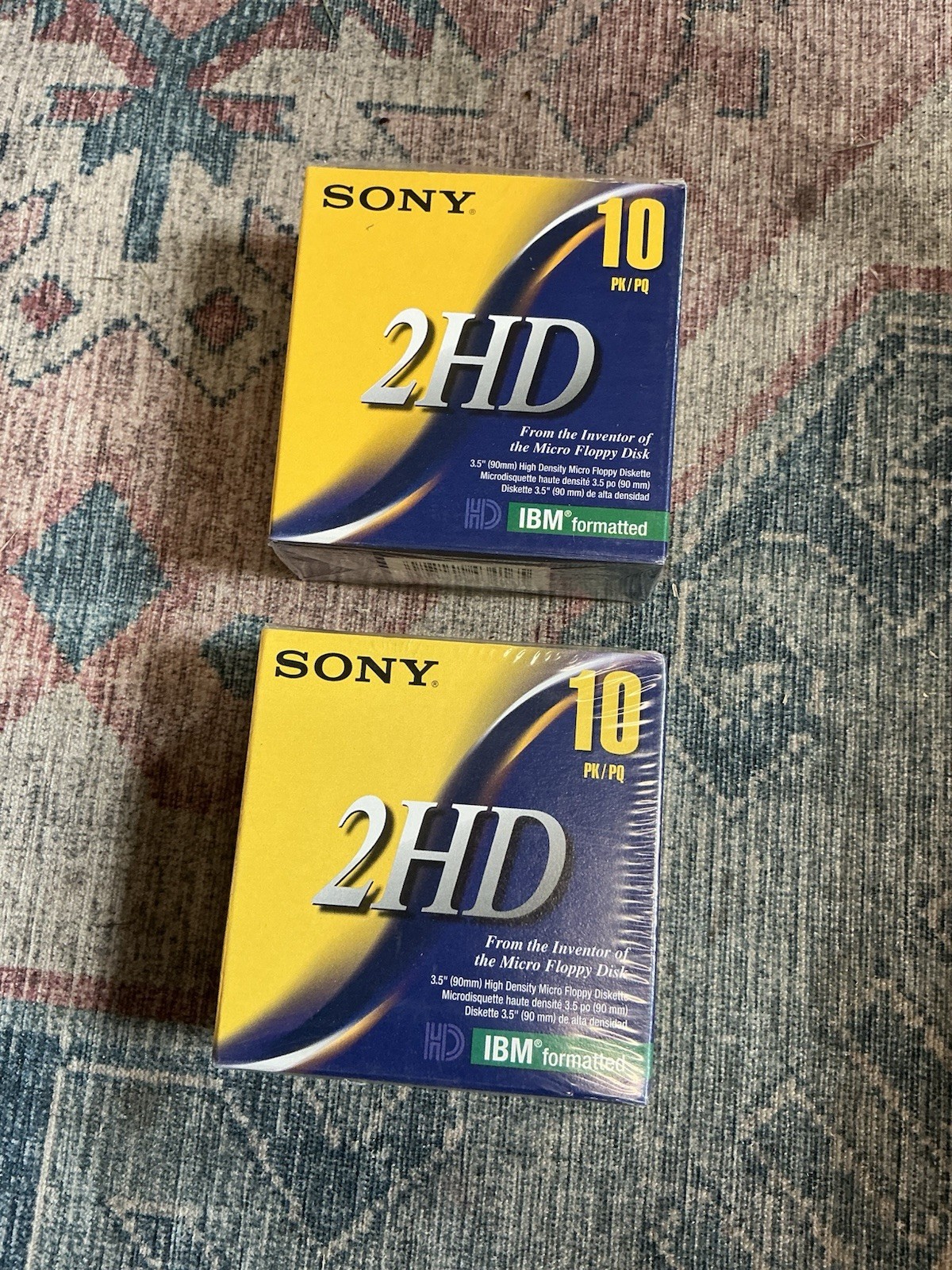 Sony 2HD Floppy Diskettes IBM Formatted 1.44MB 3.5-inch, 10-Pack, New Sealed 2pk