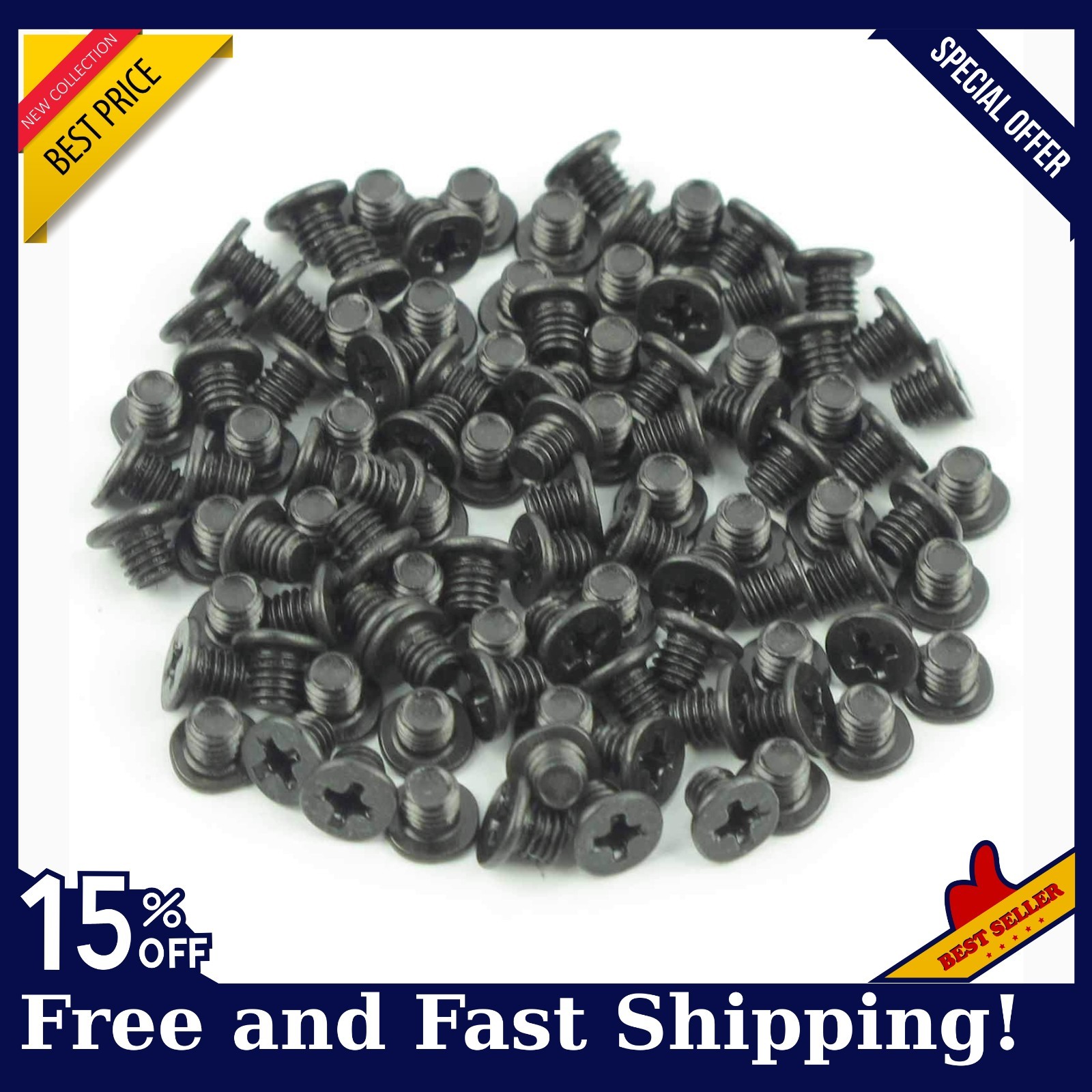 100 Pcs Replacement HDD SATA SSD 2.5" Hard Drive Caddy Screws for Lenovo Dell HP