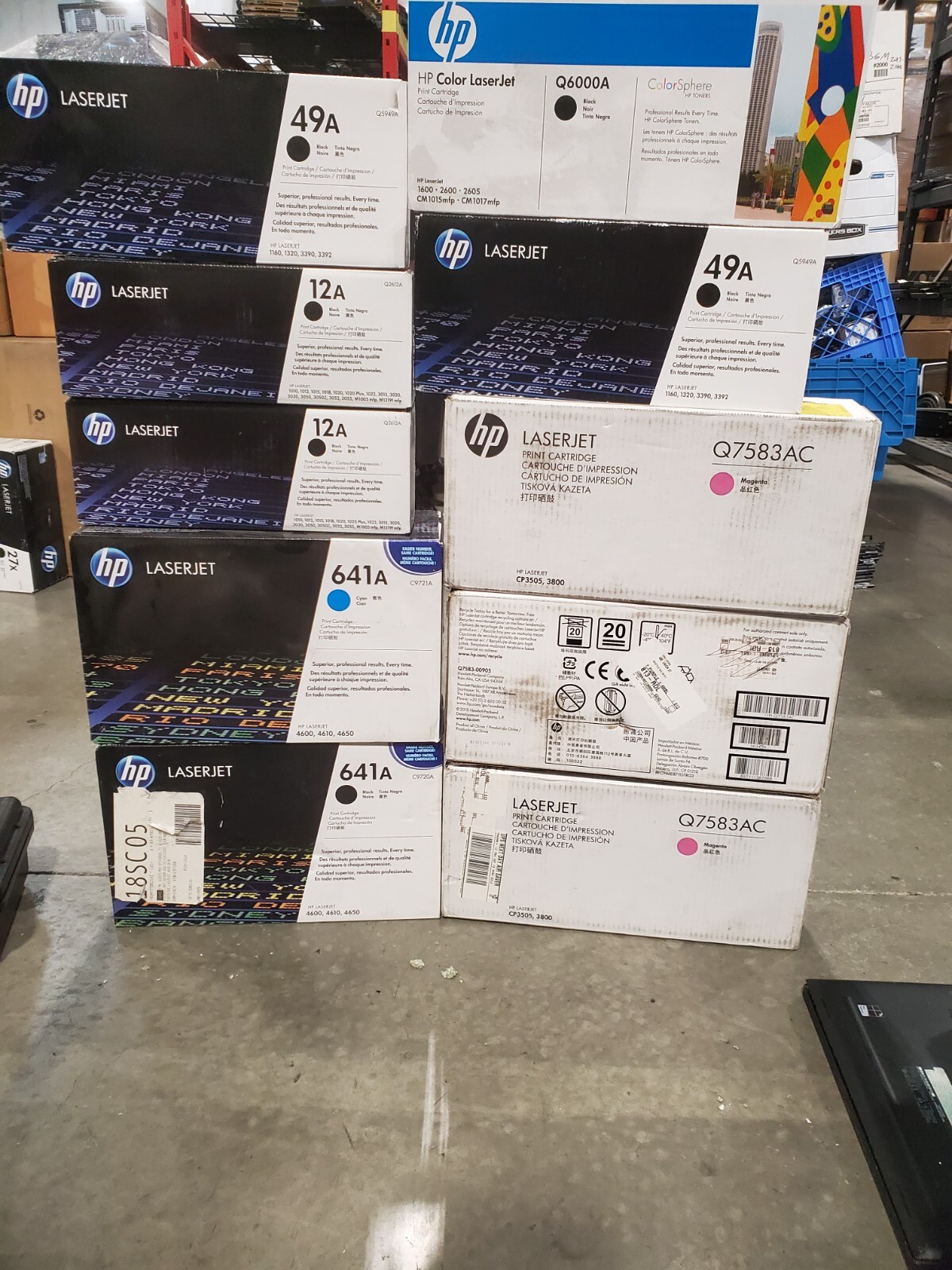 Lot Of 10 misc Hp Toner READ LISTING FOR LIST #69
