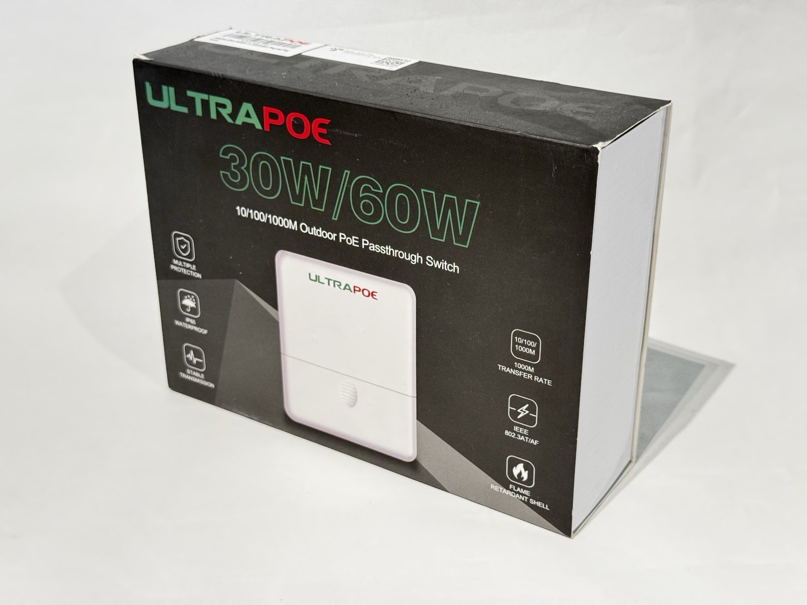 UltraPOE Outdoor PoE Passthrough Switch – Gigabit 5-Port, 60W, Weather-Resis