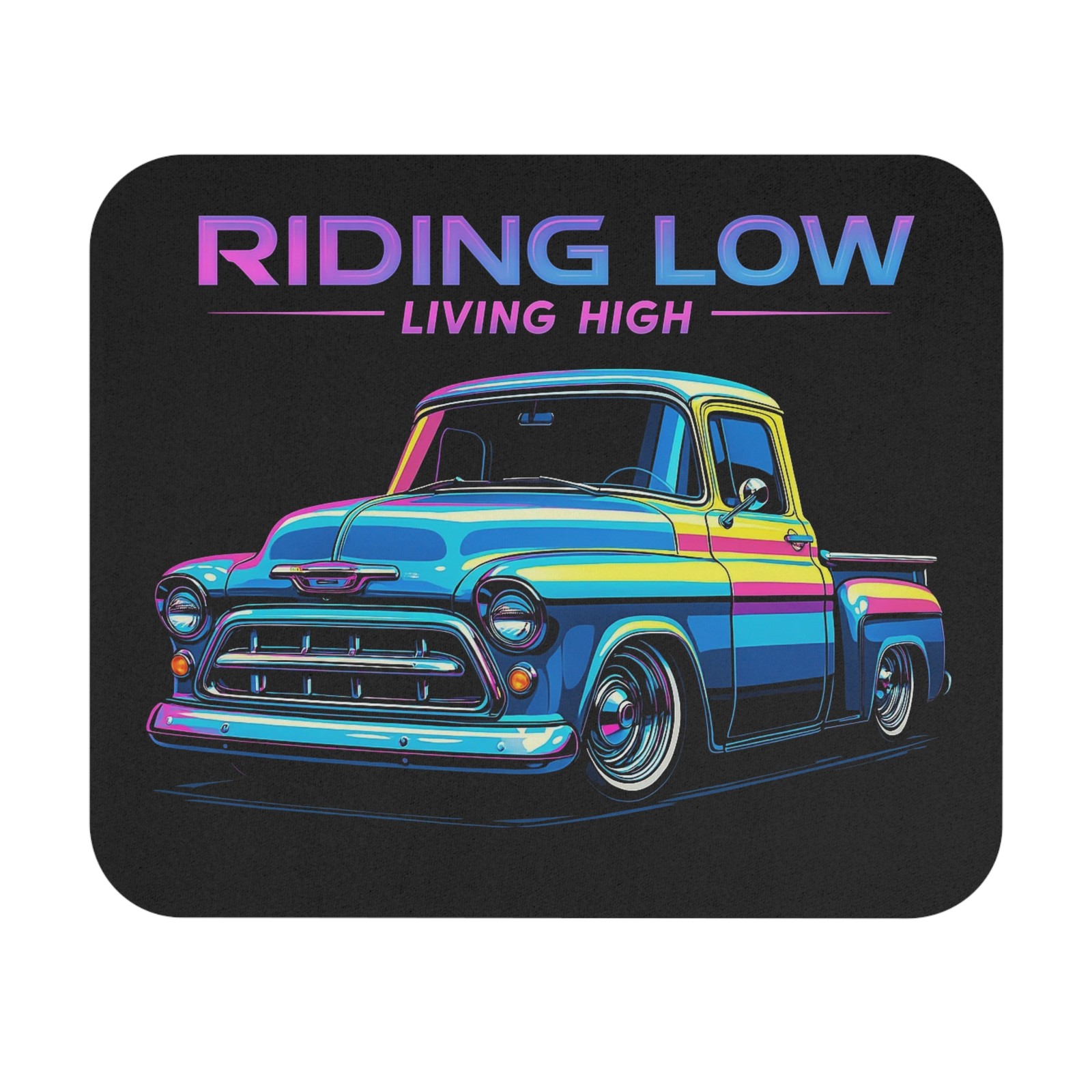 1953 Chevy 3100 Mouse Pad Lowrider Riding Low Living High Retro Car Desk Mat