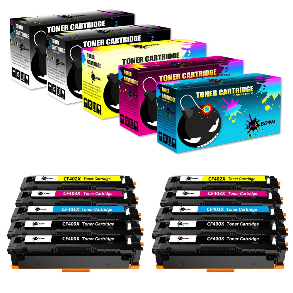 10 Toner replace for HP CF400X-3X 201X Laserjet M252n M252dw MFP M277c6 M277dw
