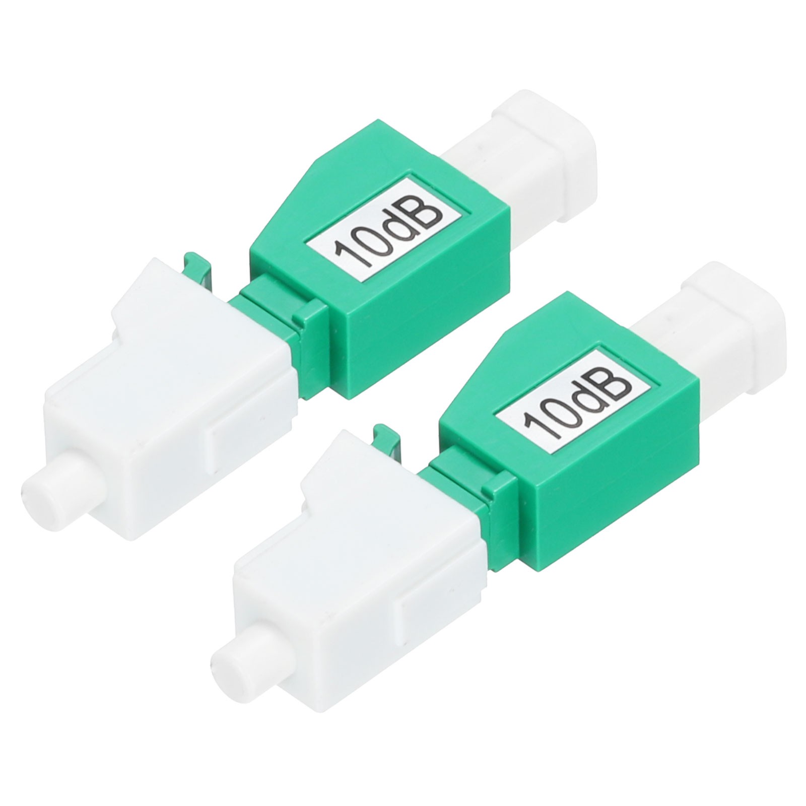 2PCS Fiber Attenuator 10dB LC/APC, Single Mode Fixed Male Female Attenuator