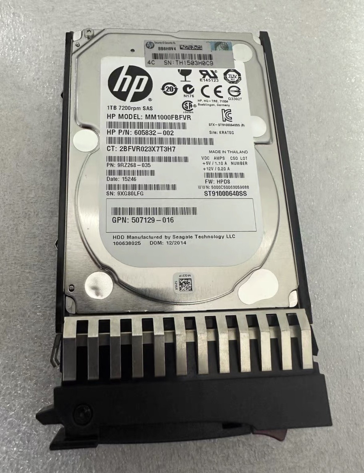 FOR HPE 1TB 605835-B21 606020-001 6G SAS 7.2K 2.5" DL580G6 G7 HDD