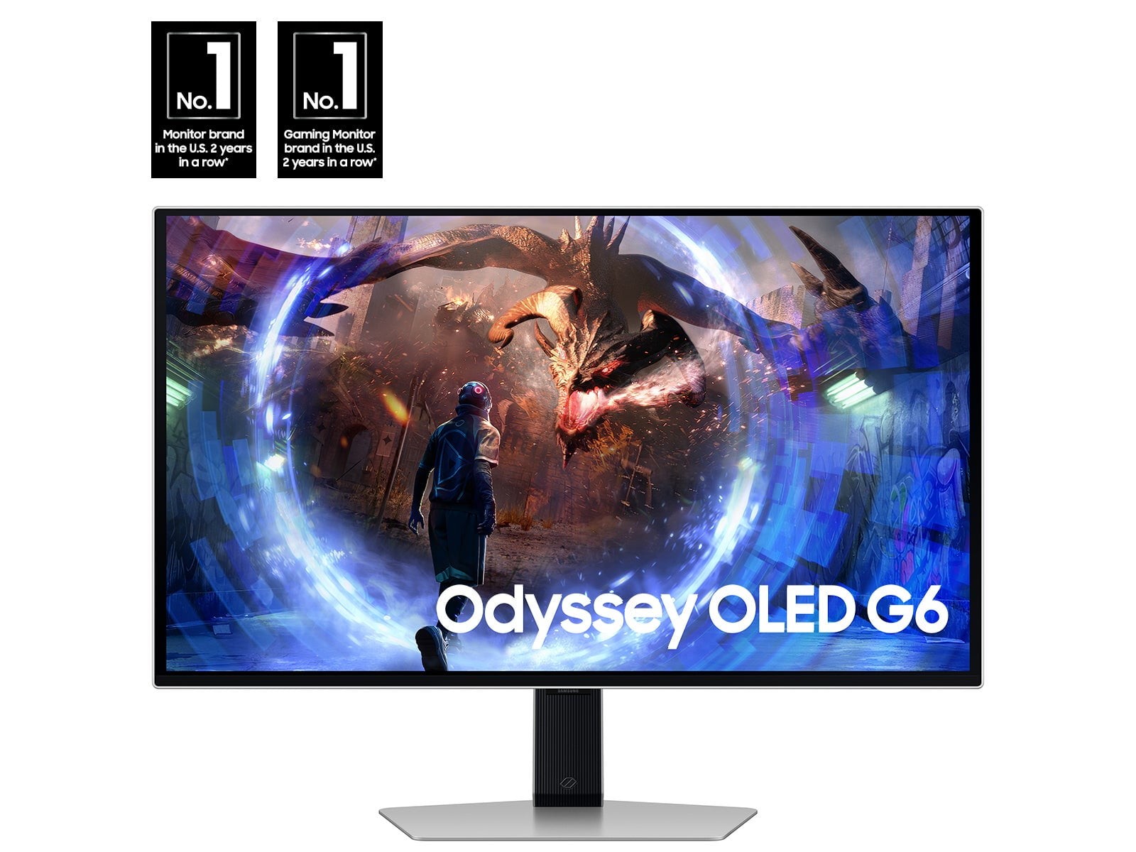 Samsung S27DG602SN 27" WQHD Gaming OLED Monitor - 360Hz - Silver