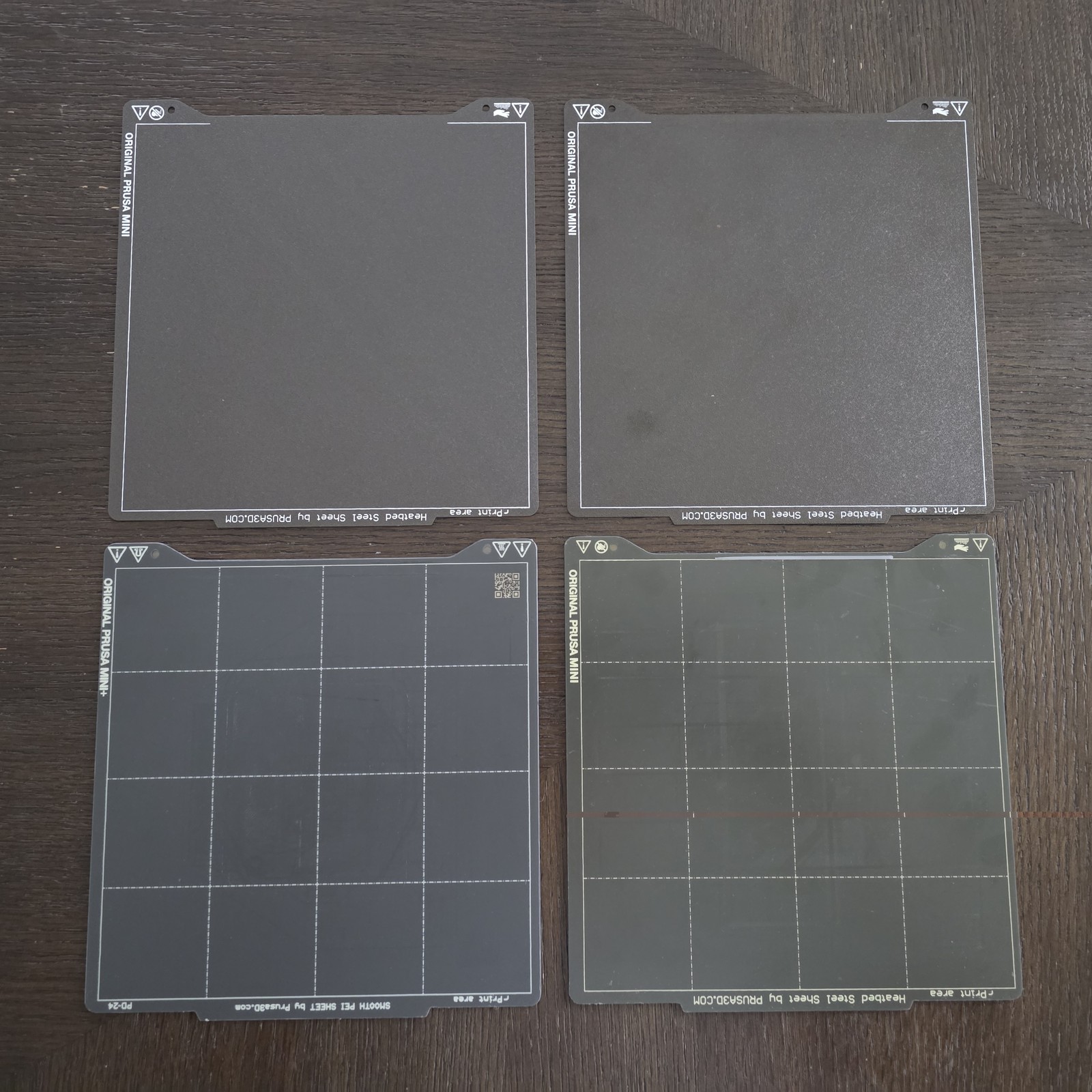 Genuine Original Prusa Mini / Mini+ Build Sheets (4 Pack - 2 Smooth, 2 Textured)