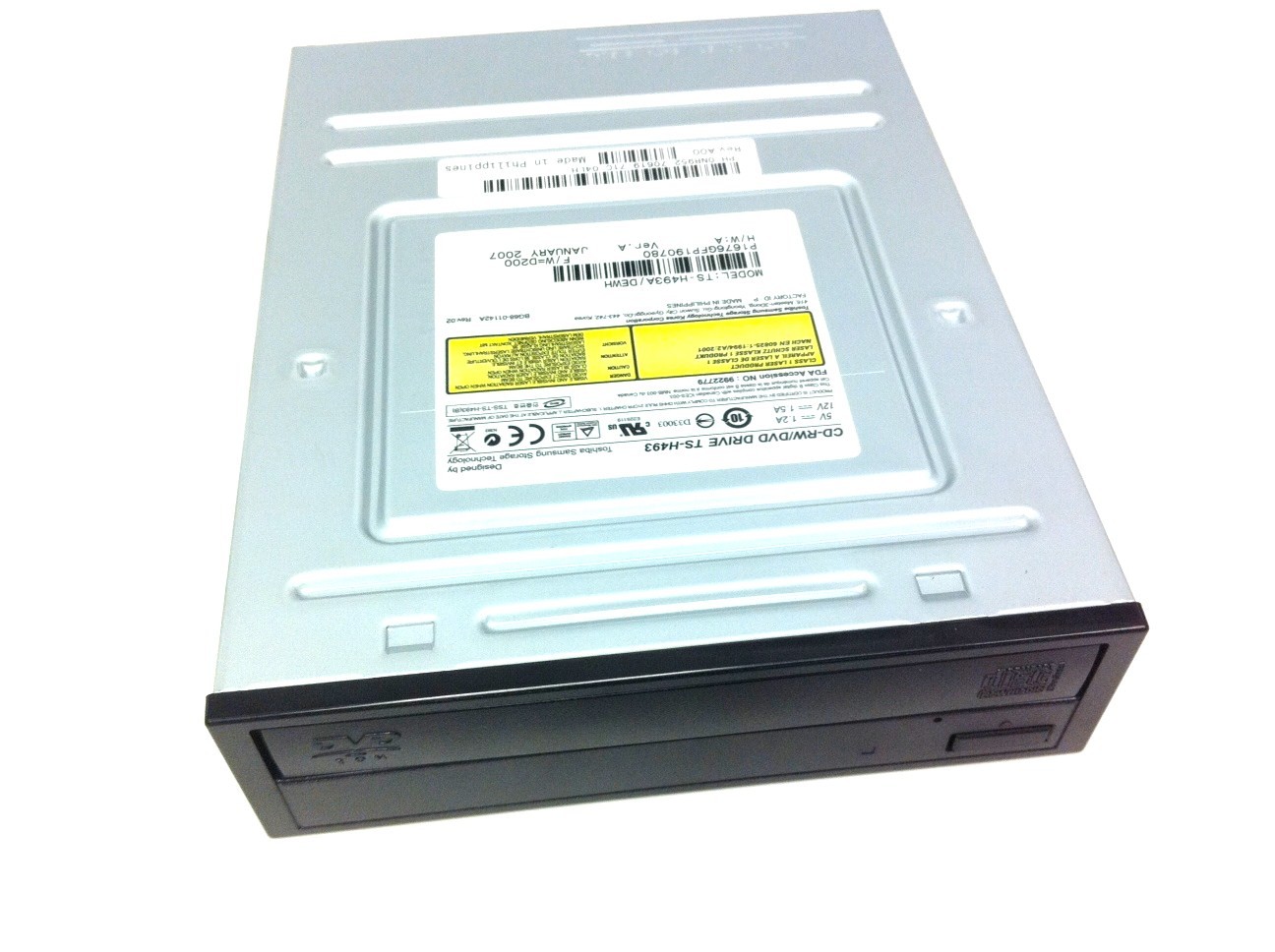 Toshiba TS-H493A DVD CDRW SATA 5.25 in 48x32x48x16 black bezel Tested Working