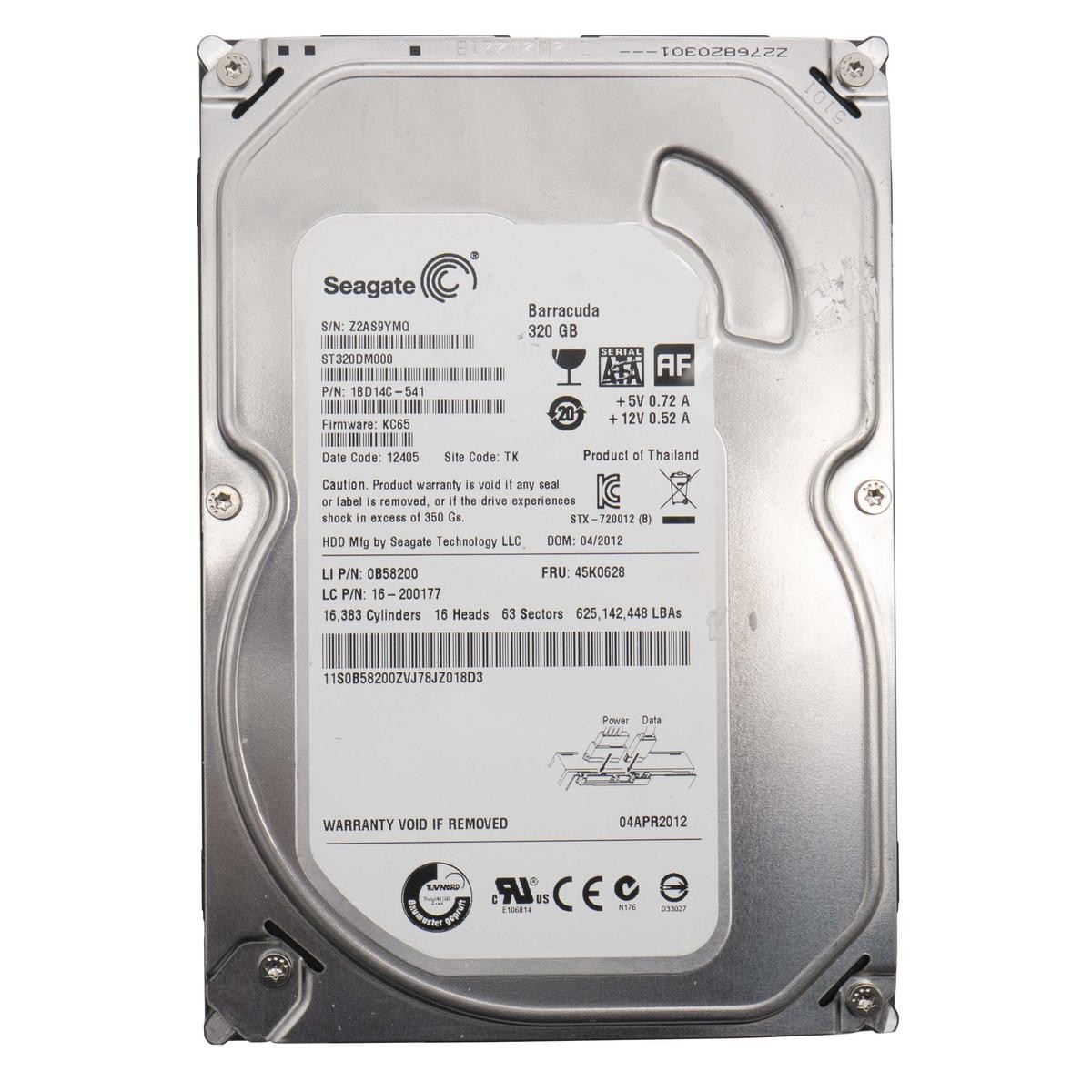 HDD Hard Disk 320GB 3.5" SATA Desktop Seagate Computer PC