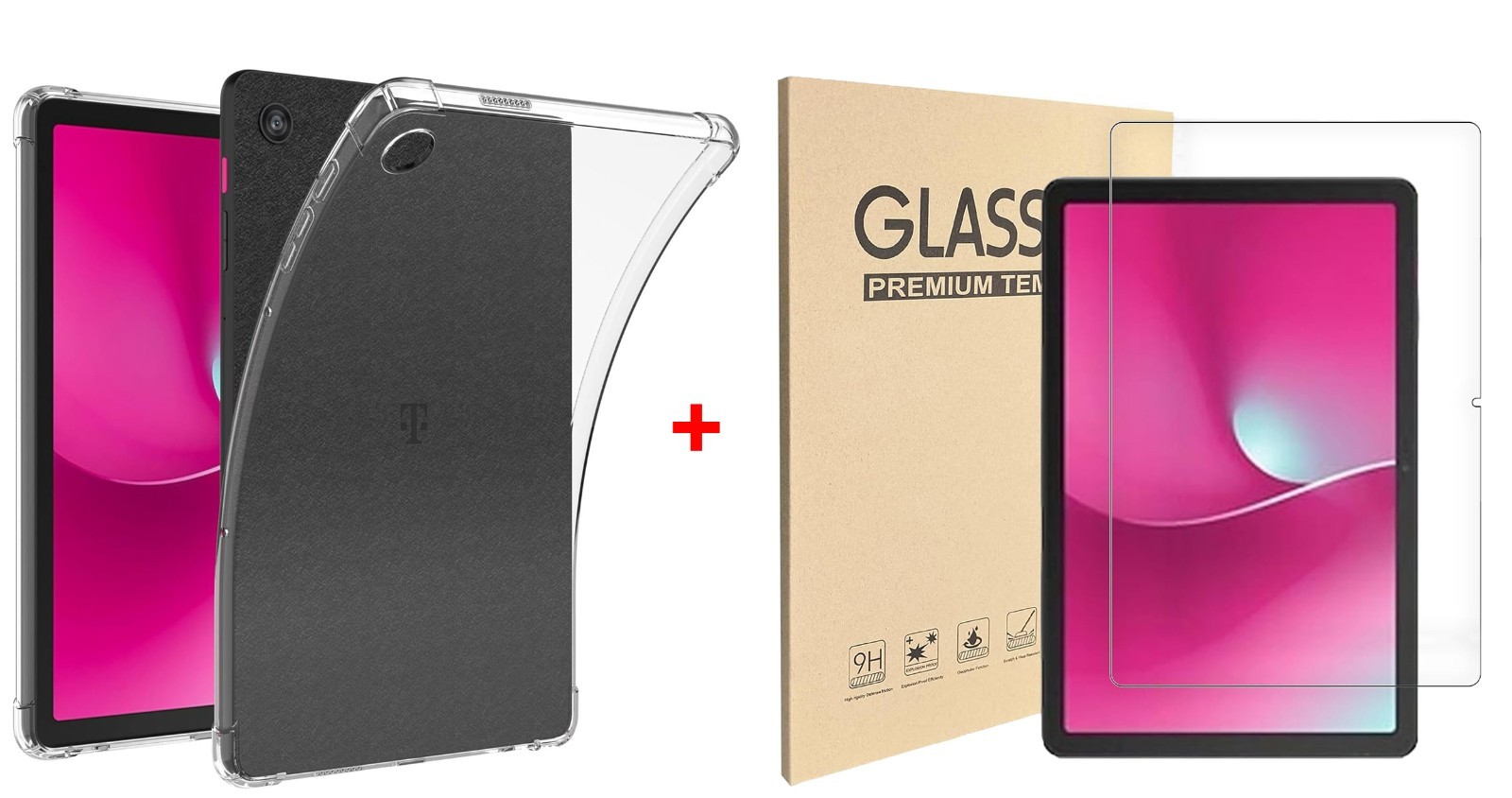 For NEW T-Mobile Revvl Tab 2 Tablet 10.1" 2025 Clear Case Cover Screen Protector