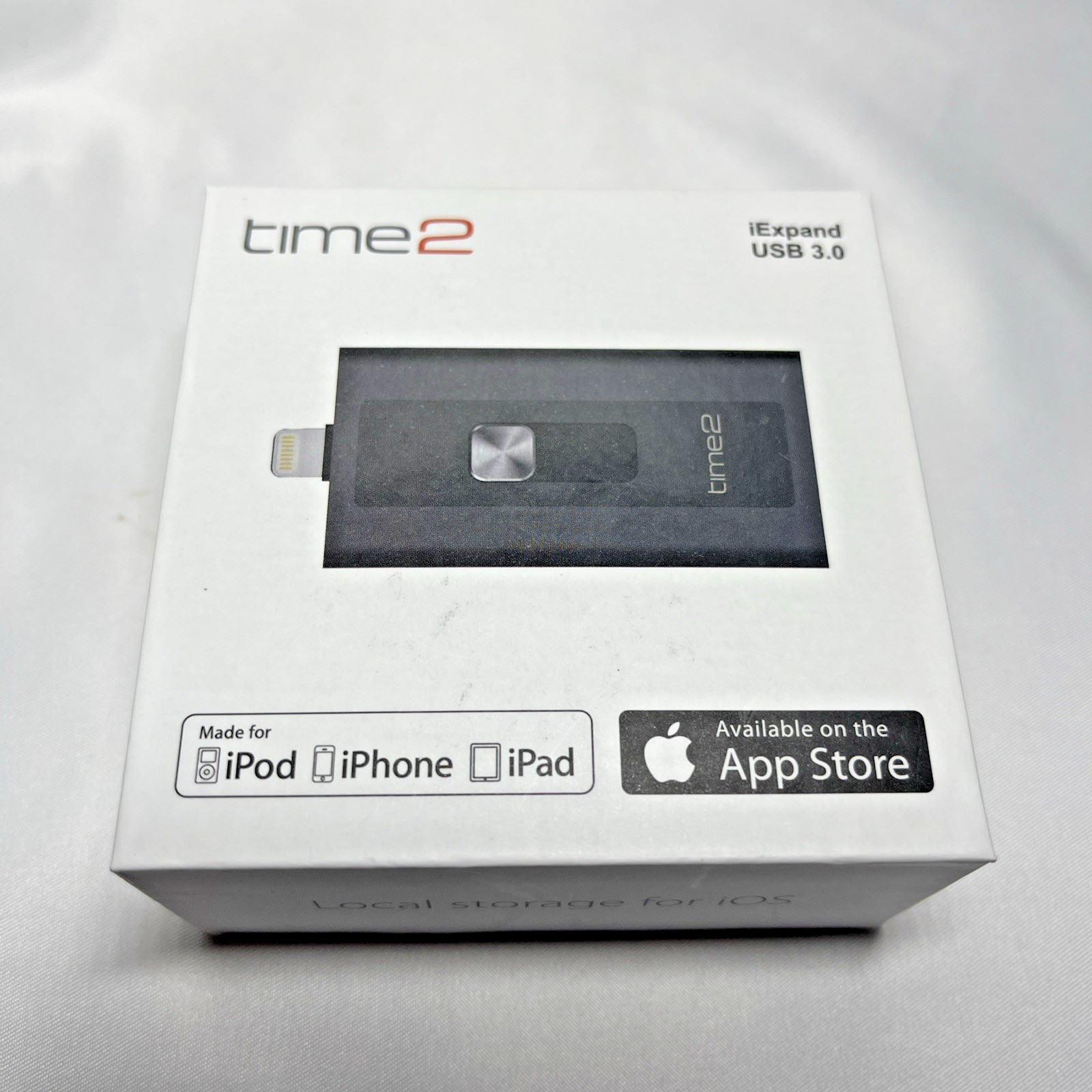 Time2 IExpand Black USB 3.0 Apple Certified Local Storage for iOS Factory Sealed