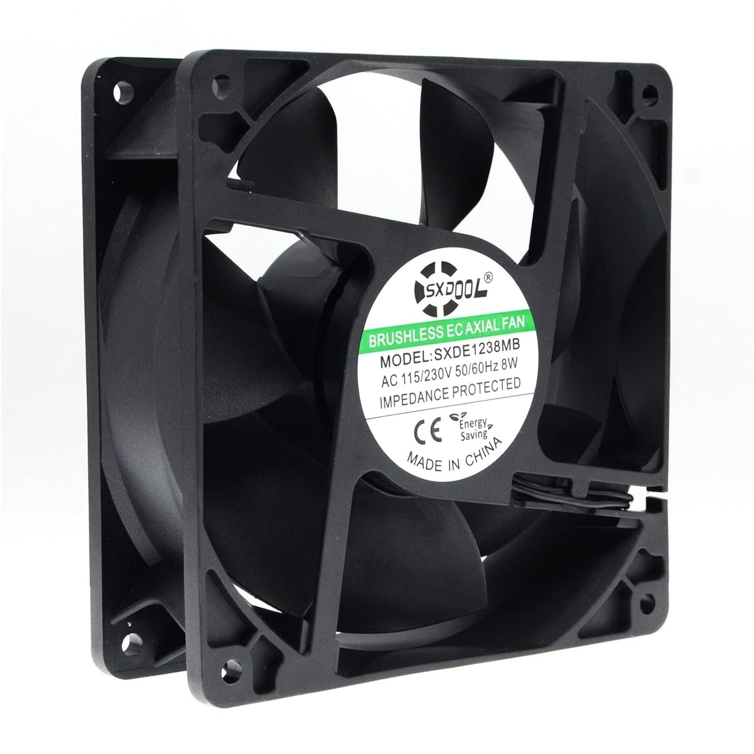 EC Motor Cooling Fan, 120mm Fan, 120mm 38mm AC 110V 115V 120V 220V 240V, Dual Ba