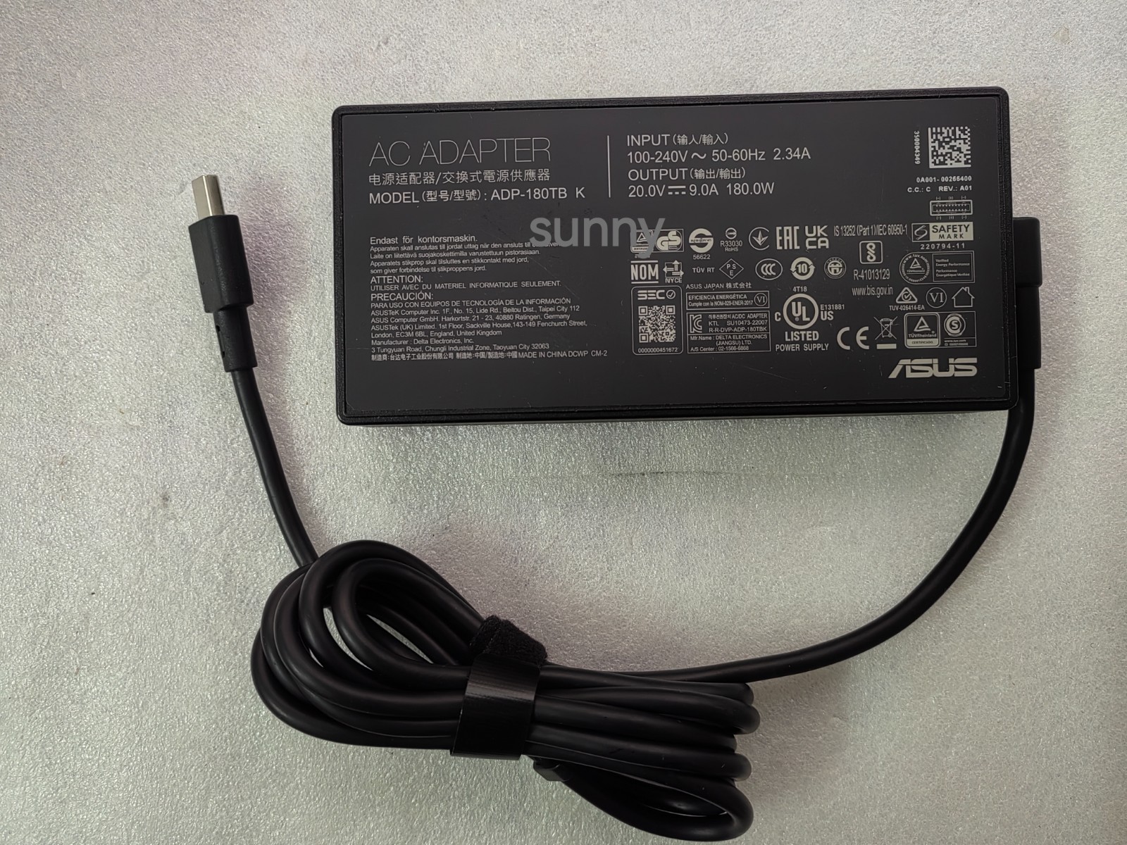 OEM 20V 9A 180W ADP-180TB K For ASUS ROG Zephyrus G14 GA403UV-QS020W AC Adapter