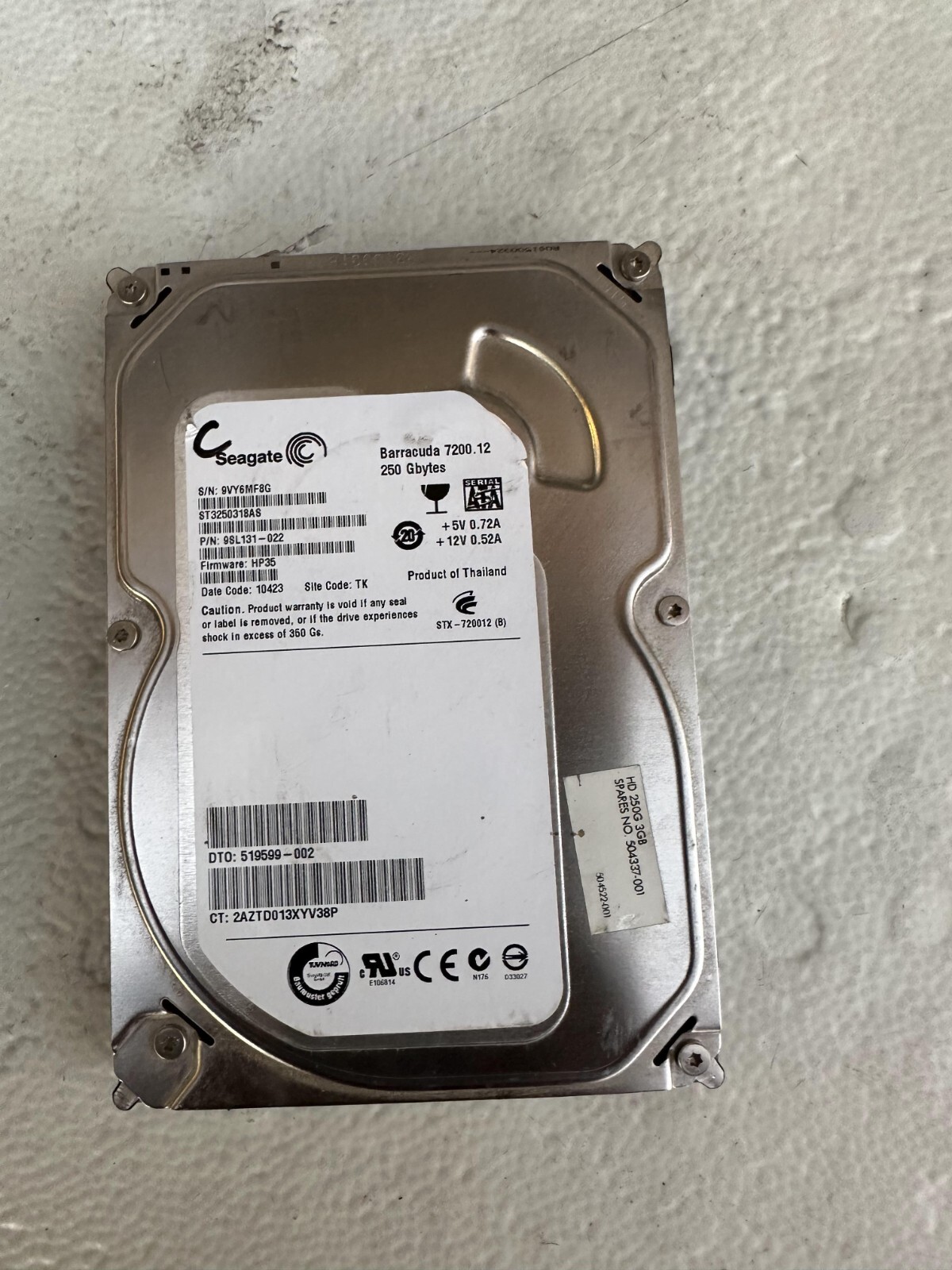 Seagate Barracuda 7200.12 250GB Internal HDD. Tested. Fast 