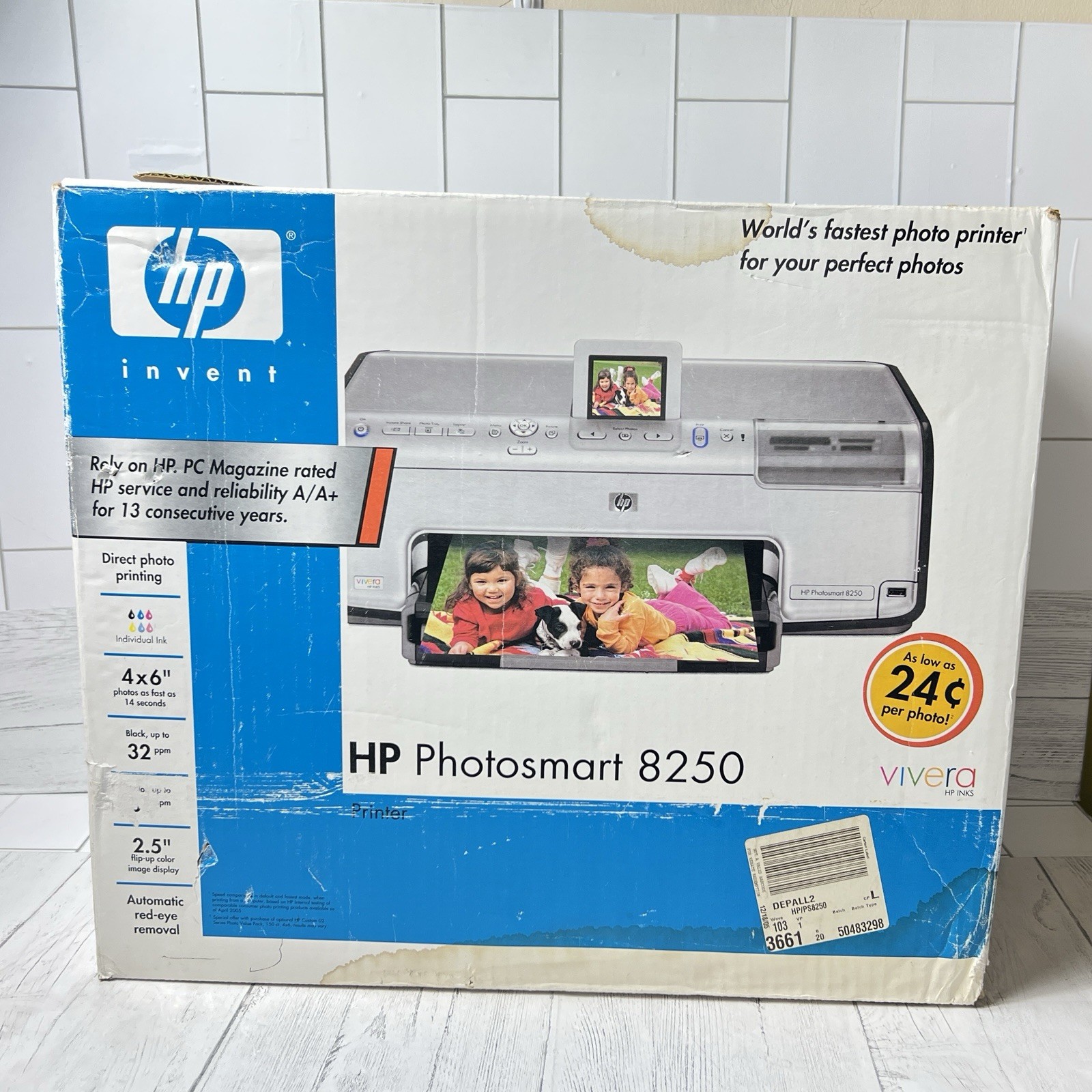 HP Photosmart 8250 Photo Printer Q3470A New Open Box w/ Inks 02XL C/M/Y + Access