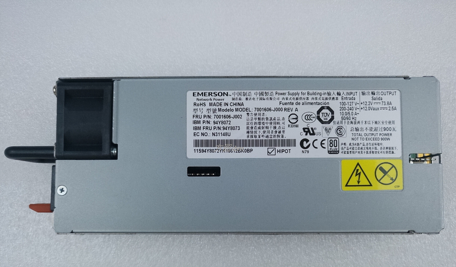 IBM X3650M4/M5 X3850X6 X3950X6 power supply 900W 94Y8073  94Y8072