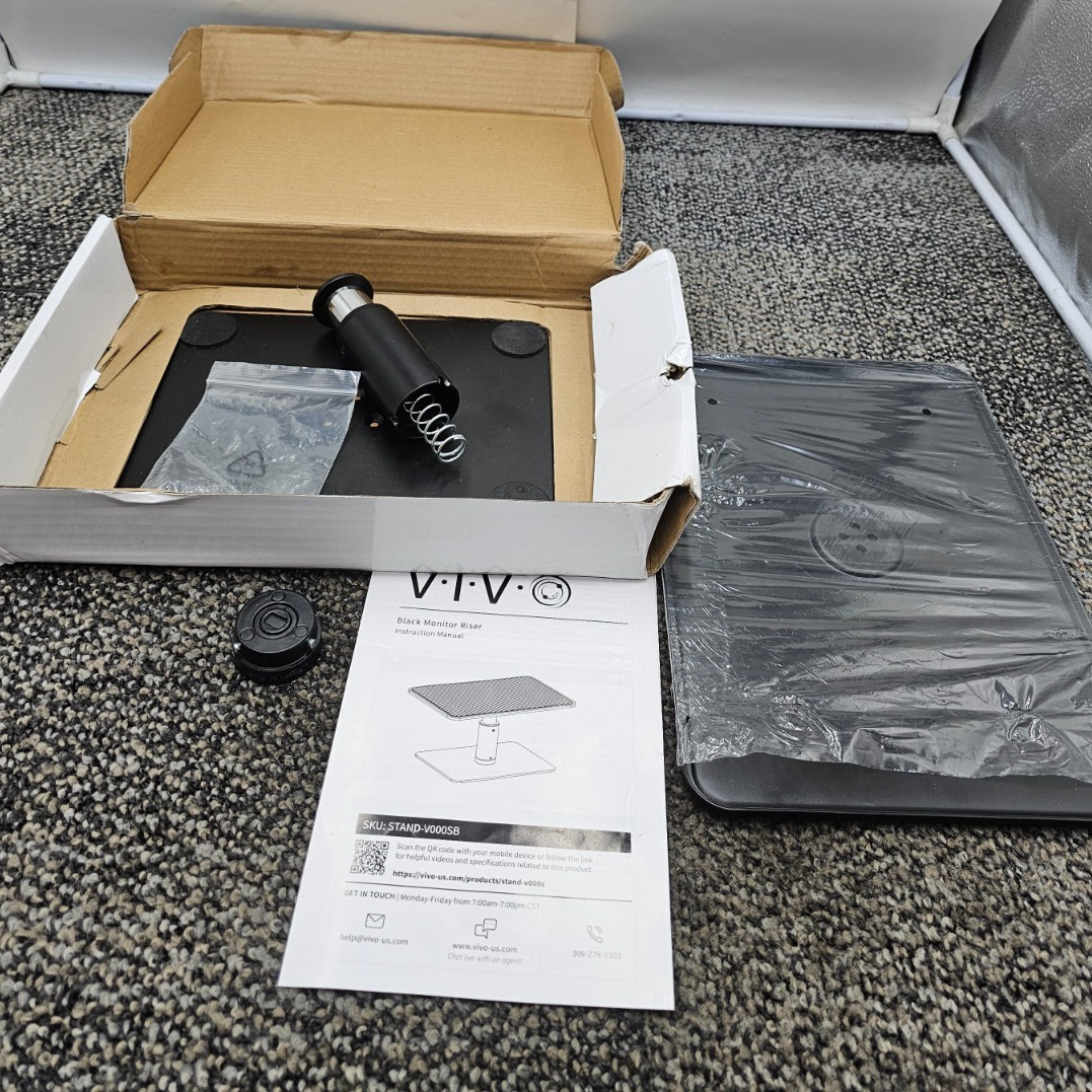 VIVO STAND-V000SB Universal Height Adjustable Ergonomic Monitor and Laptop Riser
