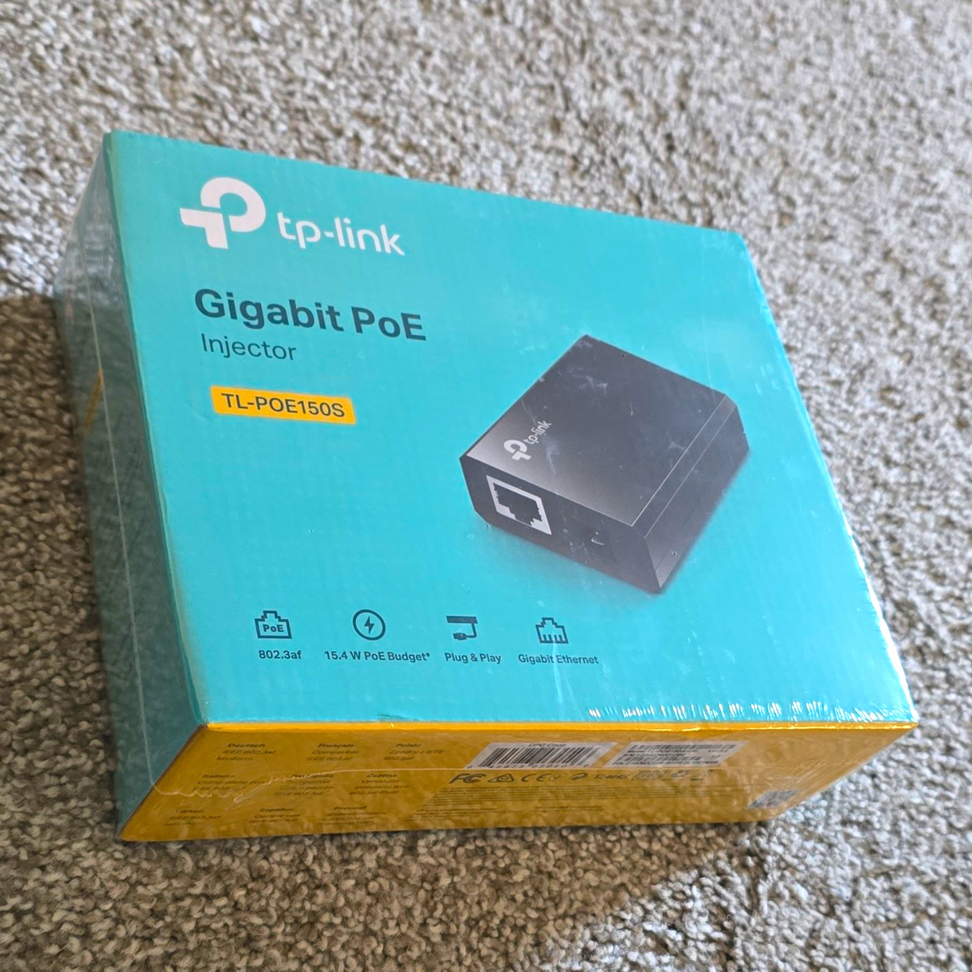 TP-Link TL-POE150S Gigabit PoE Injector IEEE 802.3af New Factory Sealed