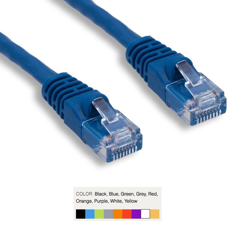 Cat6 patch cord booted 14 black
