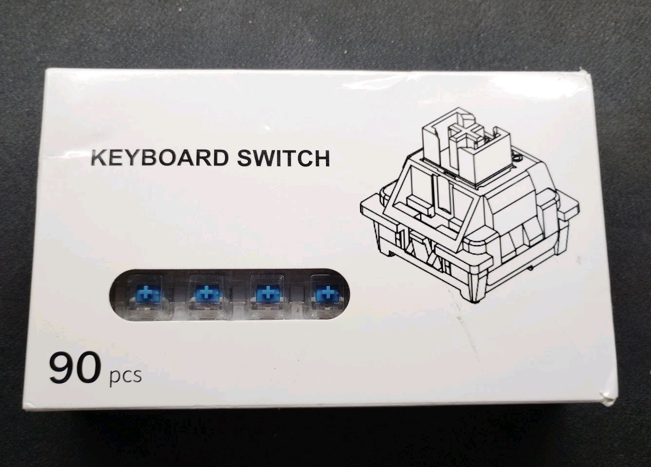 Box of 90 mechanical keyboard switches. Brand New open box full set