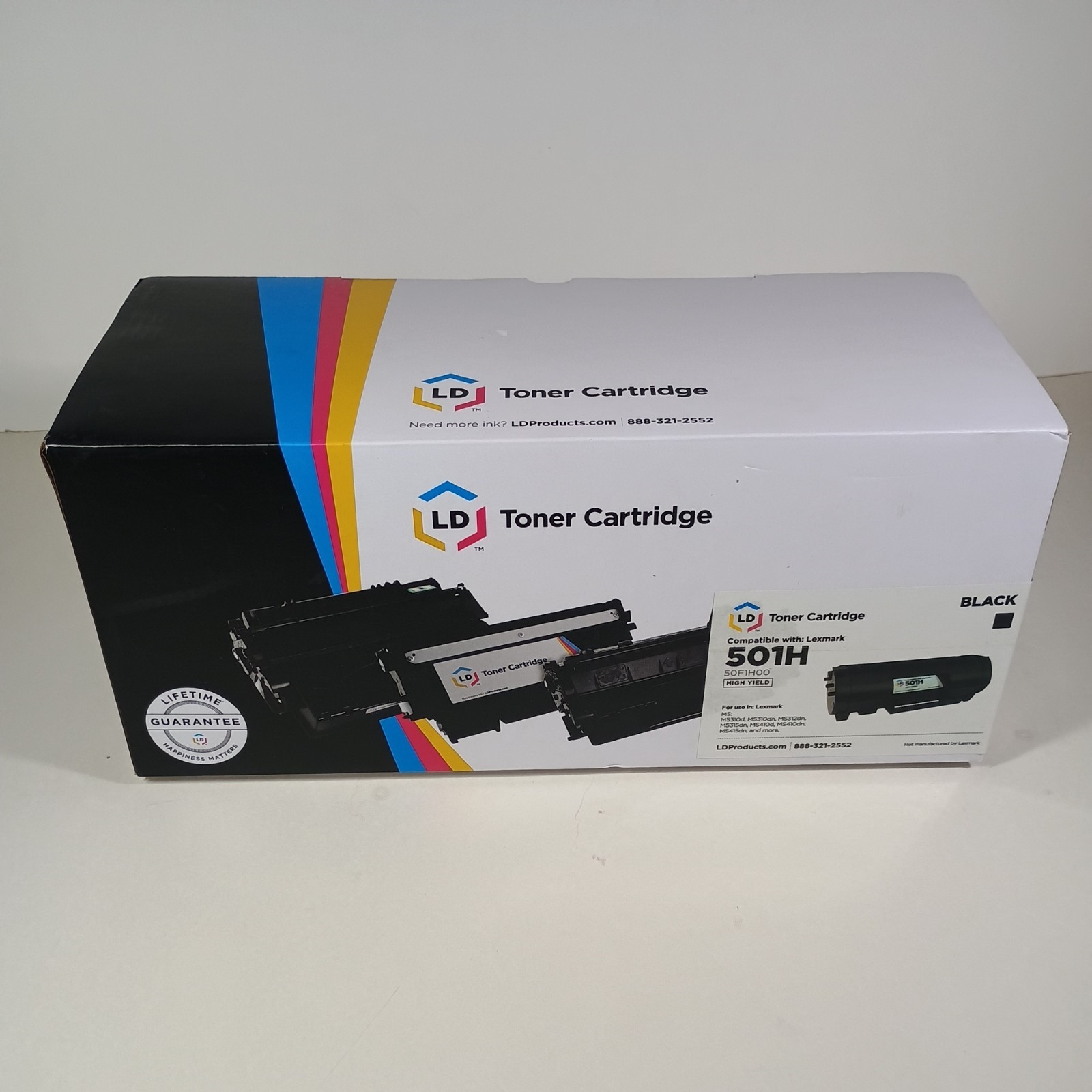 LD Compatible Lexmark 501H Black High Yield Toner Cartridge (50F1H00) New