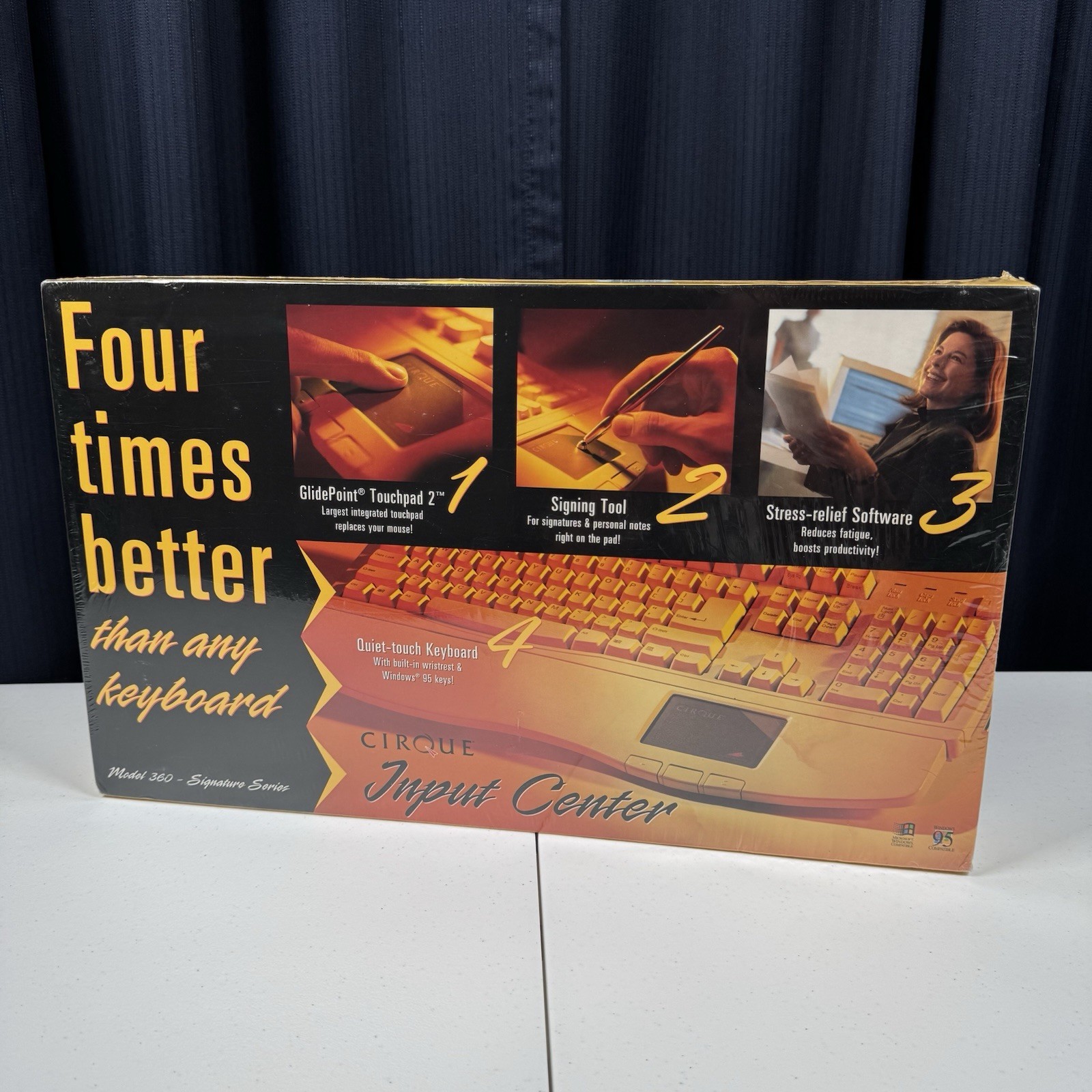Vintage Cirque Input Center Model 360 Computer Keyboard - New Sealed