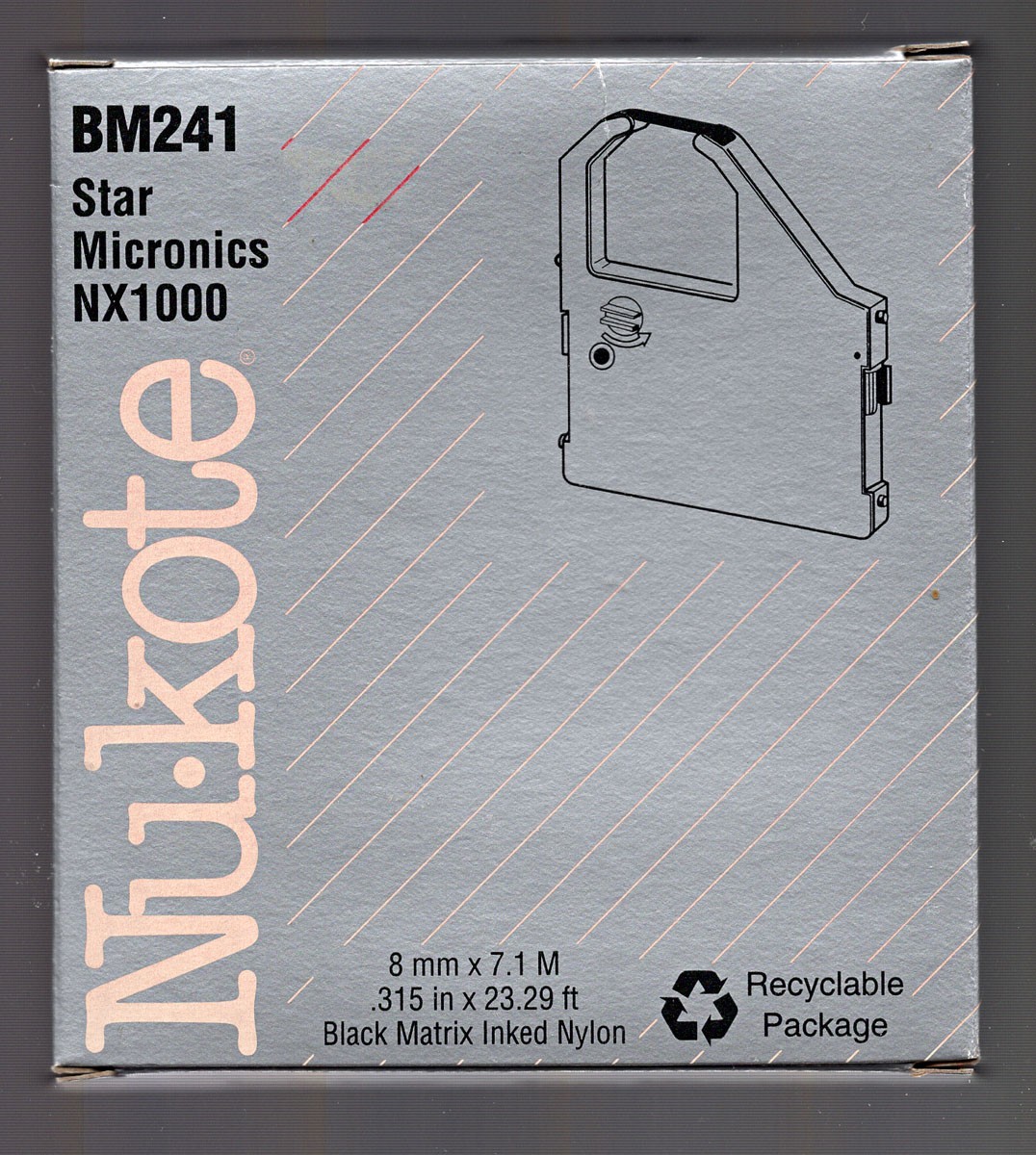 Nu-Kote BM241 Ribbon Star Micronics NX1000 LC10 LC100 Black Matrix Nylon NEW