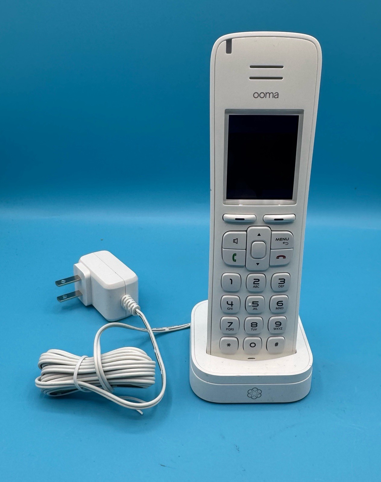 Ooma Phone HD3 Replacement Handset Only ￼ White 110-0154-200 TESTED NO BATTERIES