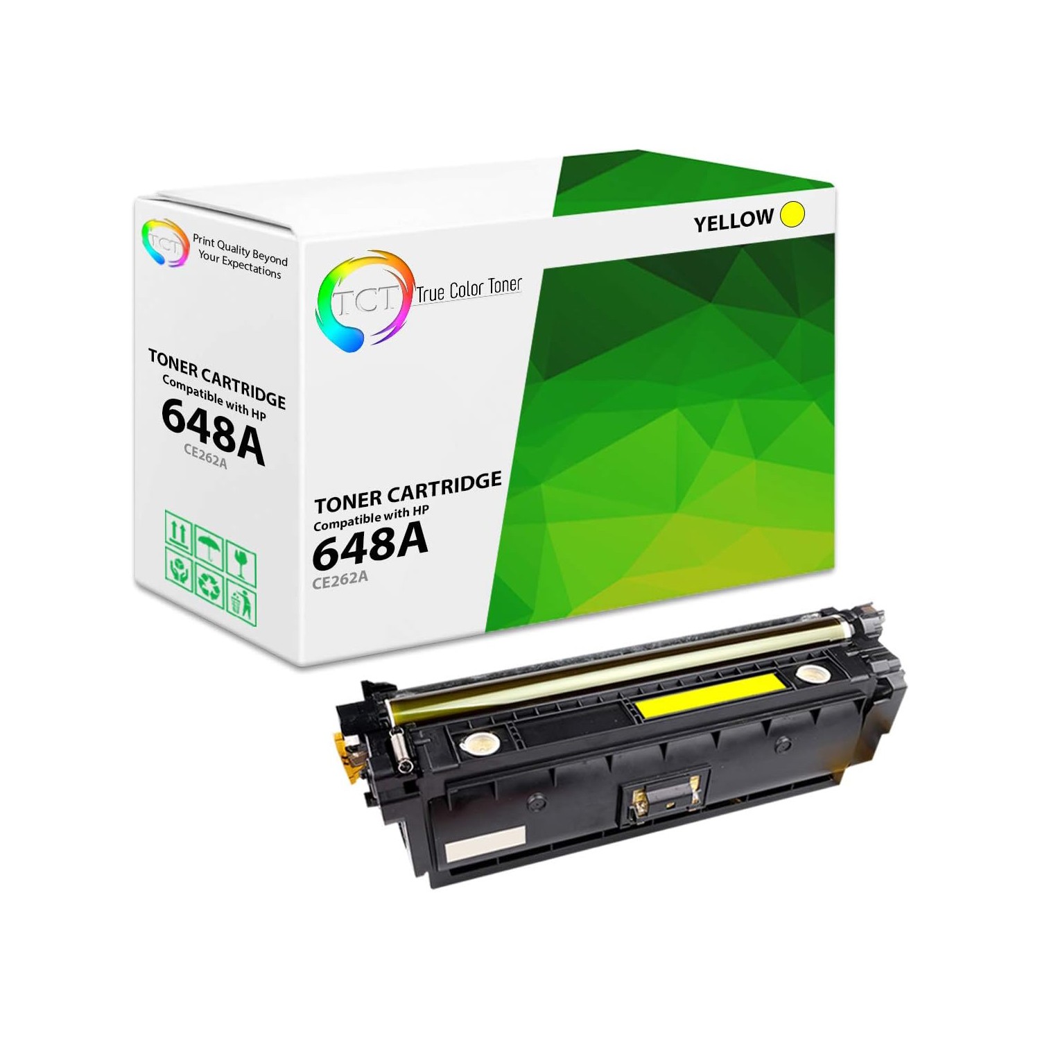 TCT Yellow CE262A 648A Laser Toner Cartridge For HP Color LaserJet CP4025 CP4525