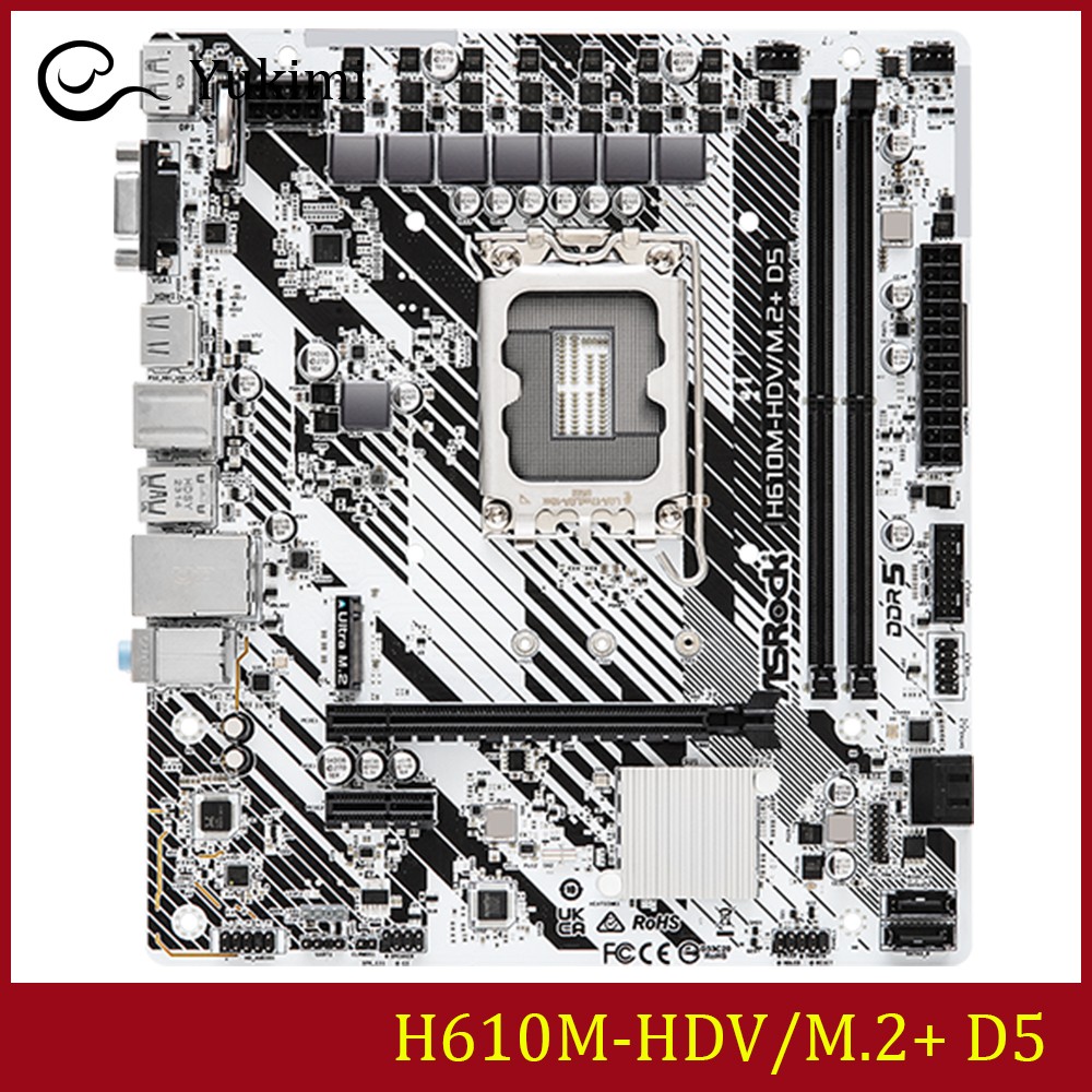 FOR ASROCK H610M-HDV/M.2+ D5 LGA1700 DDR5*2 96GB Micro ATX Ｍotherboard Test OK
