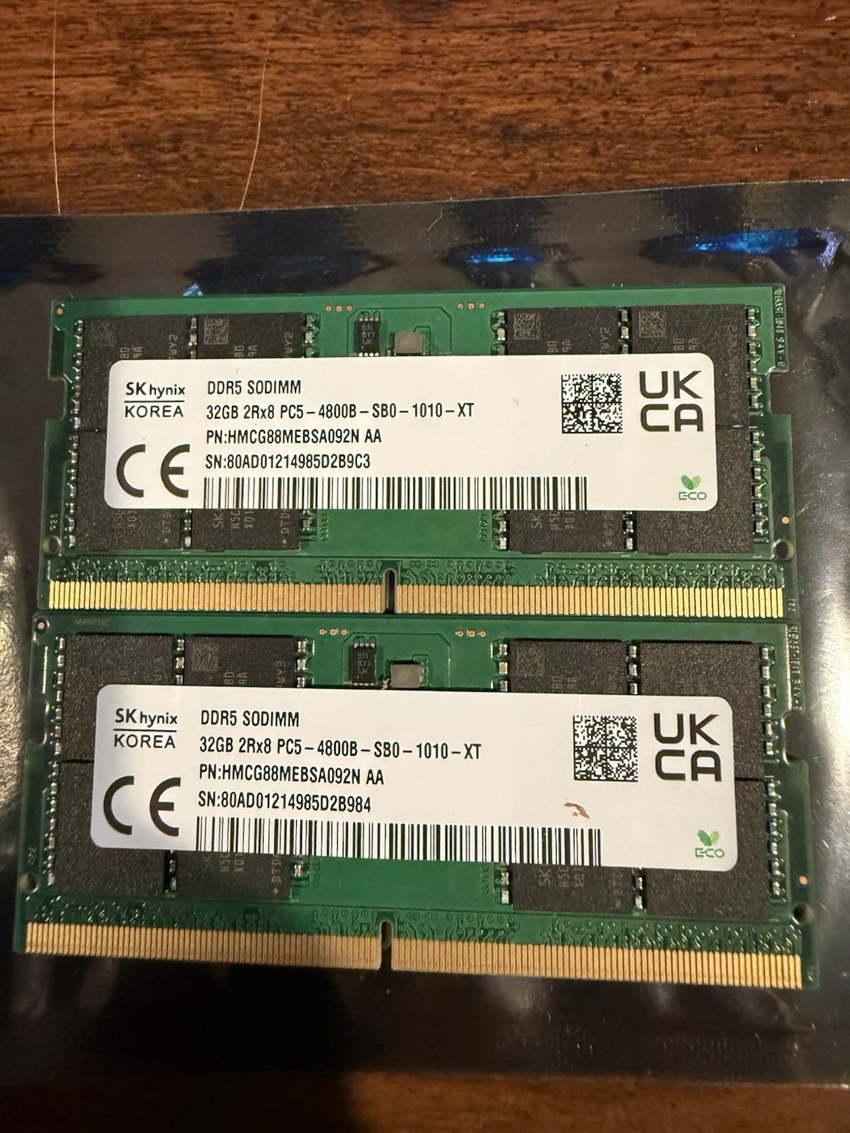 64GB (2x32GB) SK Hynix HMCG88MEBSA092N AA 1Rx8 PC5-4800B DDR5 Laptop RAM #SK2