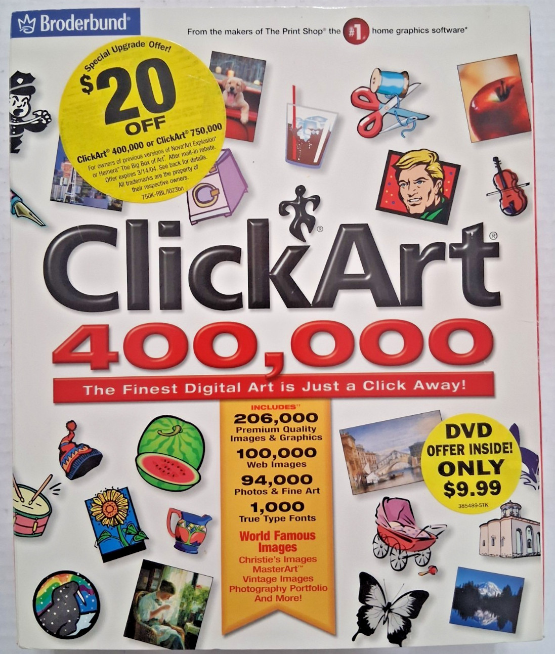 ClickArt 400,000 CD ROM Software for Windows by Broderbund - 4 CD Set, Graphics