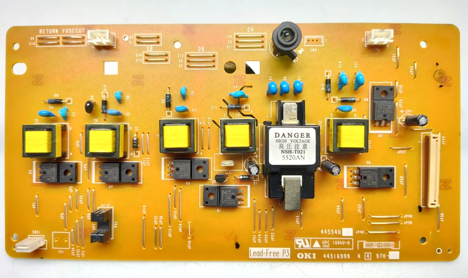 OKI Okidata Okipage B431d B431 HVPS HIGH VOLTAGE POWER SUPPLY BOARD 44554001