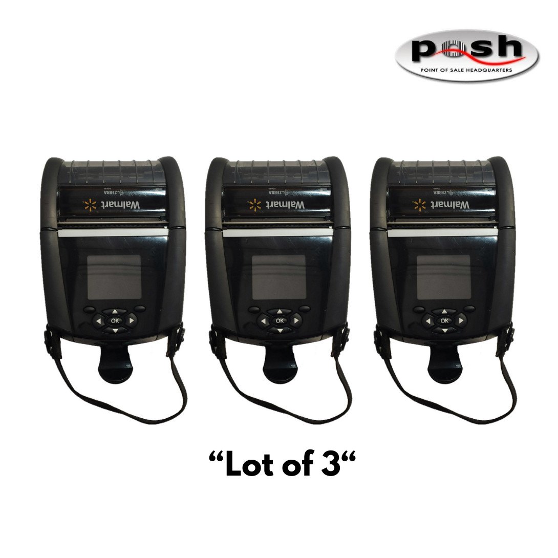 "Lot of 3" Zebra ZQ620 Printers: ZQ62-AUW1001-W1Z  ***Set to Factory Defaults***