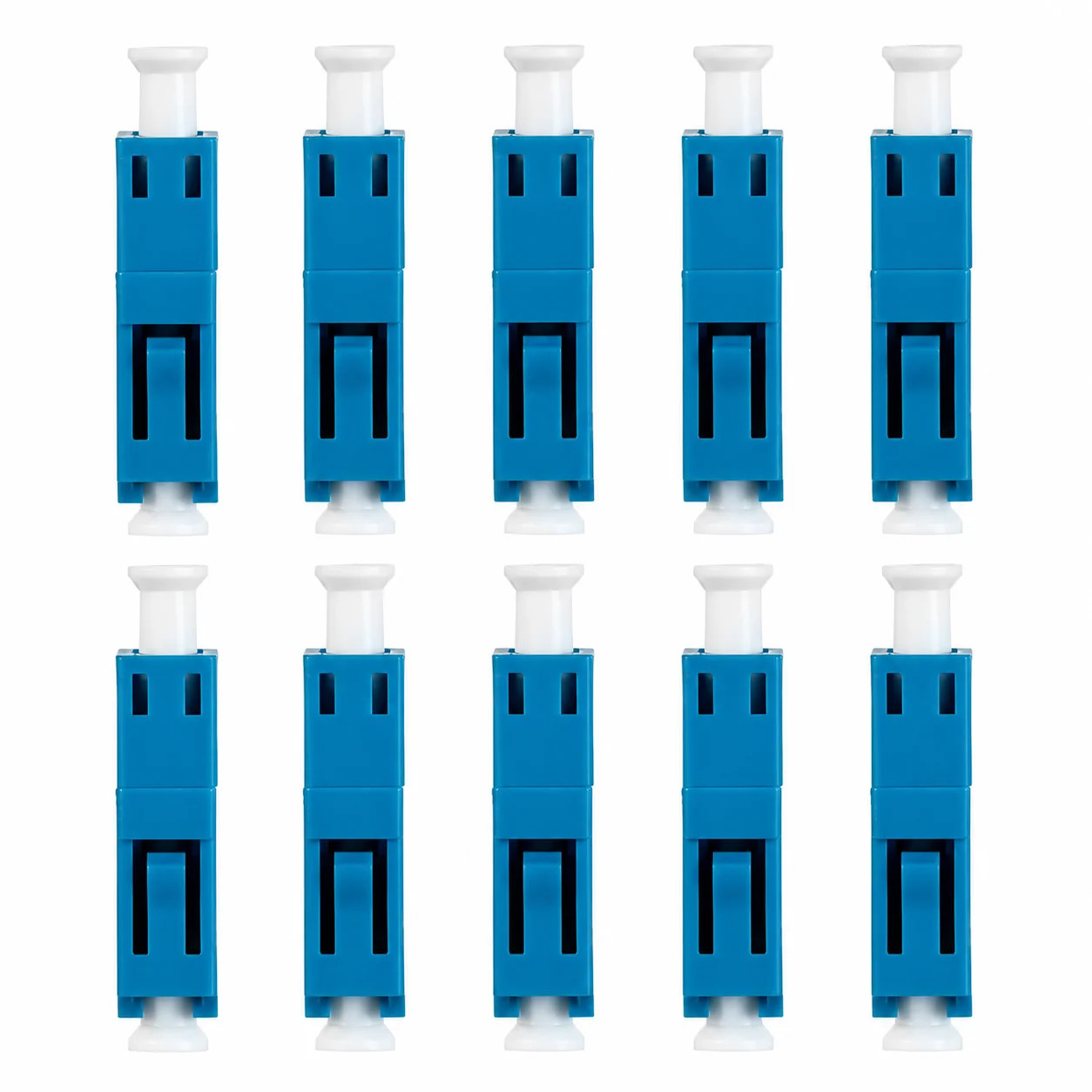 10Pcs LC Simplex Female-Female Coupler LC/UPC Single Mode Fiber Optic Adapter