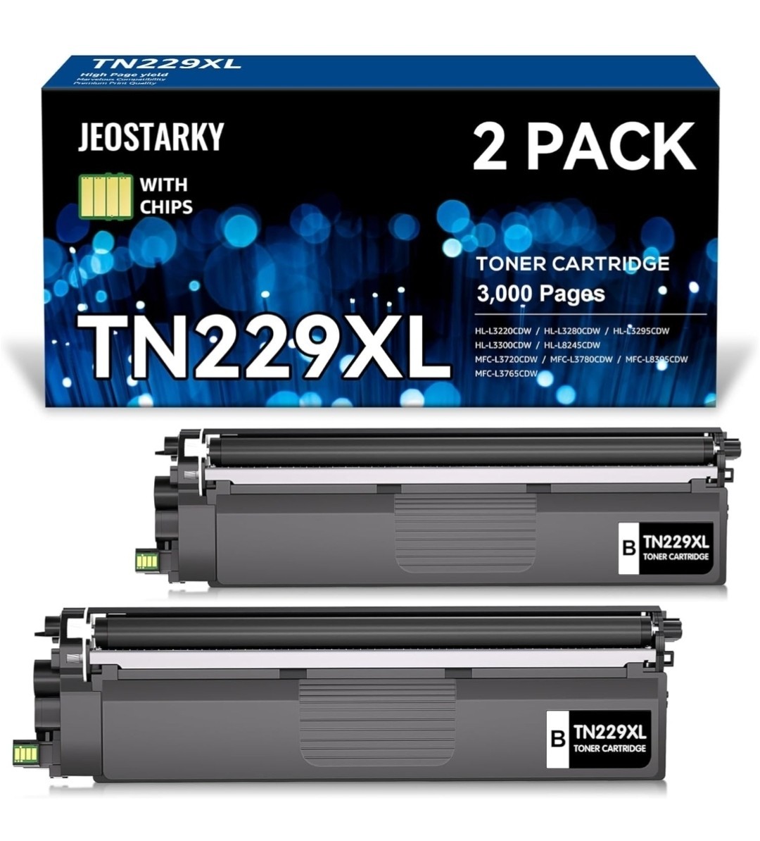 TN229XL Black Toner Replacement for Brother TN229 TN229XL Toner Cartridge 2 Pack