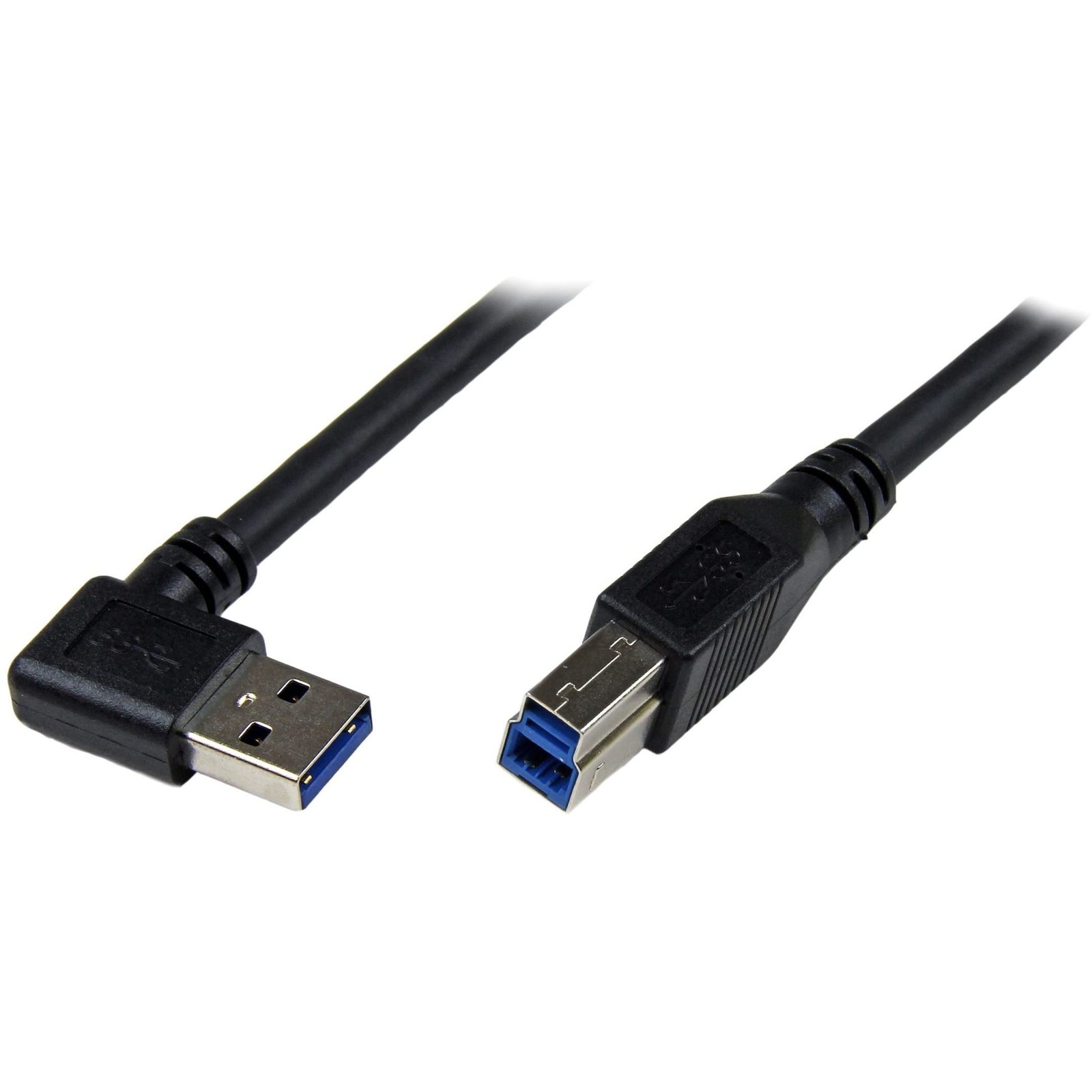 StarTech.com 1m Black SuperSpeed USB 3.0 Cable - Right Angle 3 ft / 1m, 
