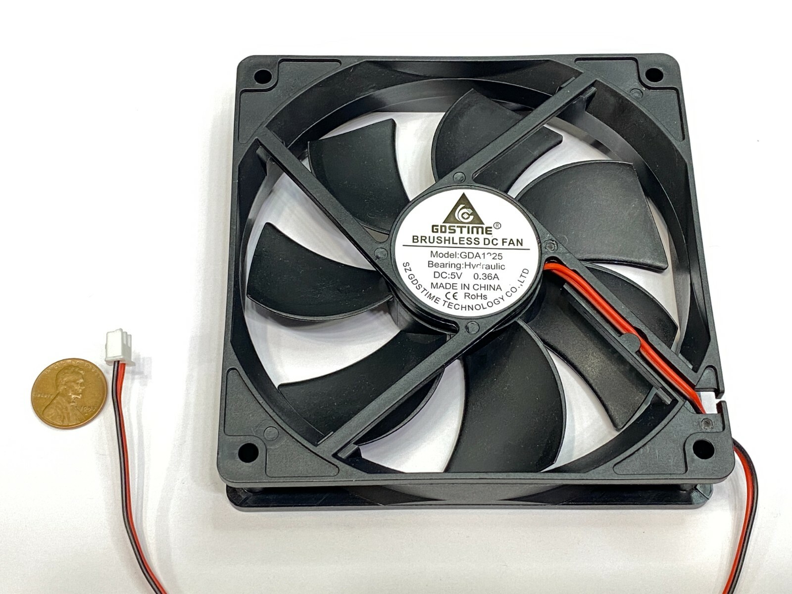 GDSTIME 5V 2Pin 12cm 120mm x 25mm GDA 1225 Axial Exhaust Cooling Fan G16