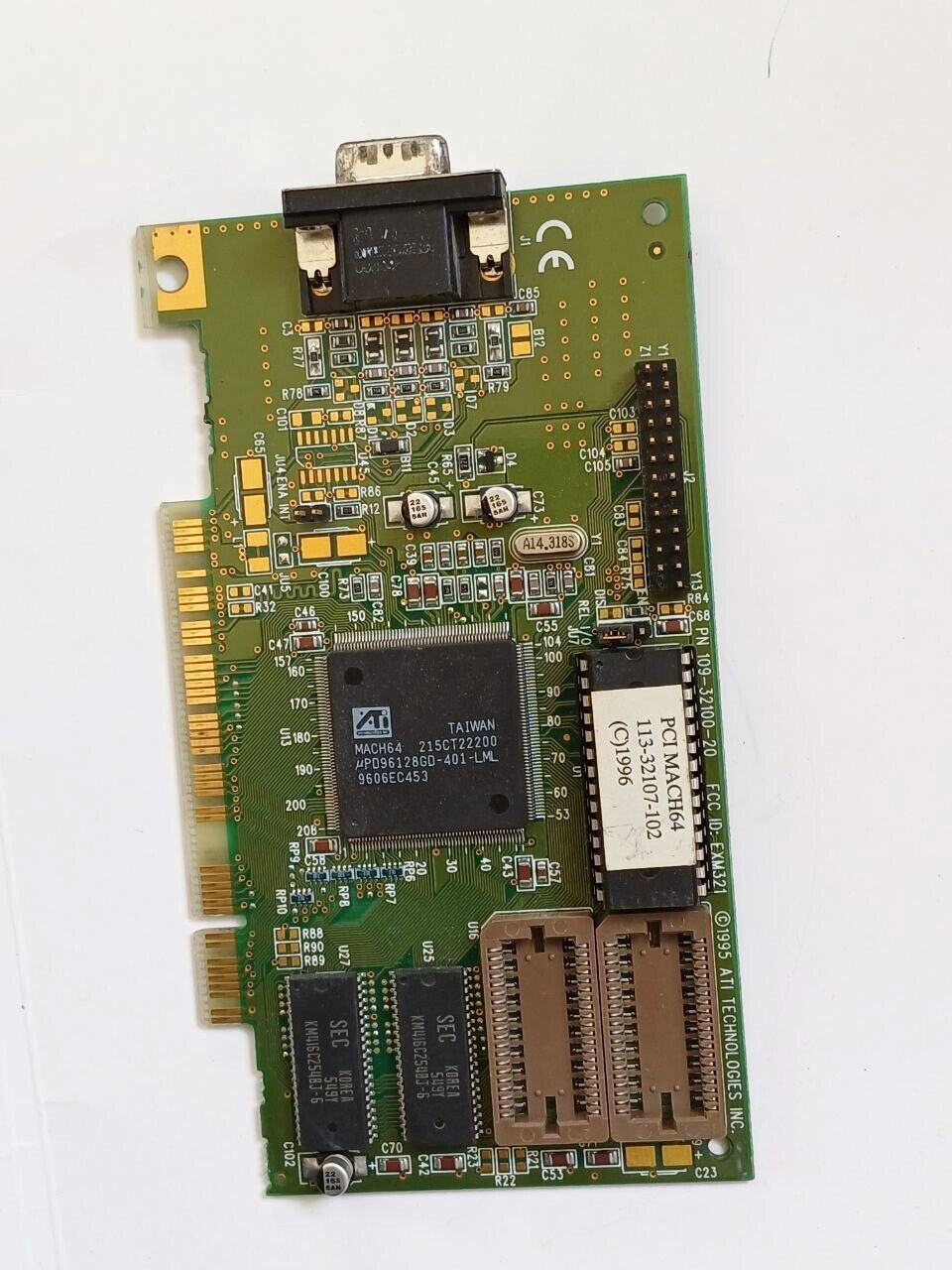 Vintage 1996 ATI EXM321 PCI Graphics Card Mach64CT