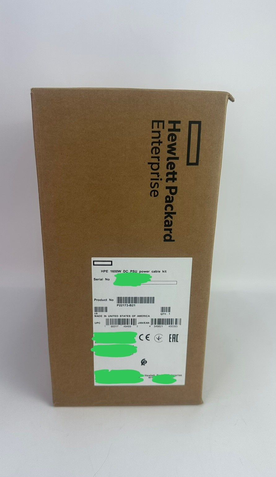 HPE Power Cable Kit ‑48VDC 600V 3.5m P22173-B21 for 1600W DC PSU