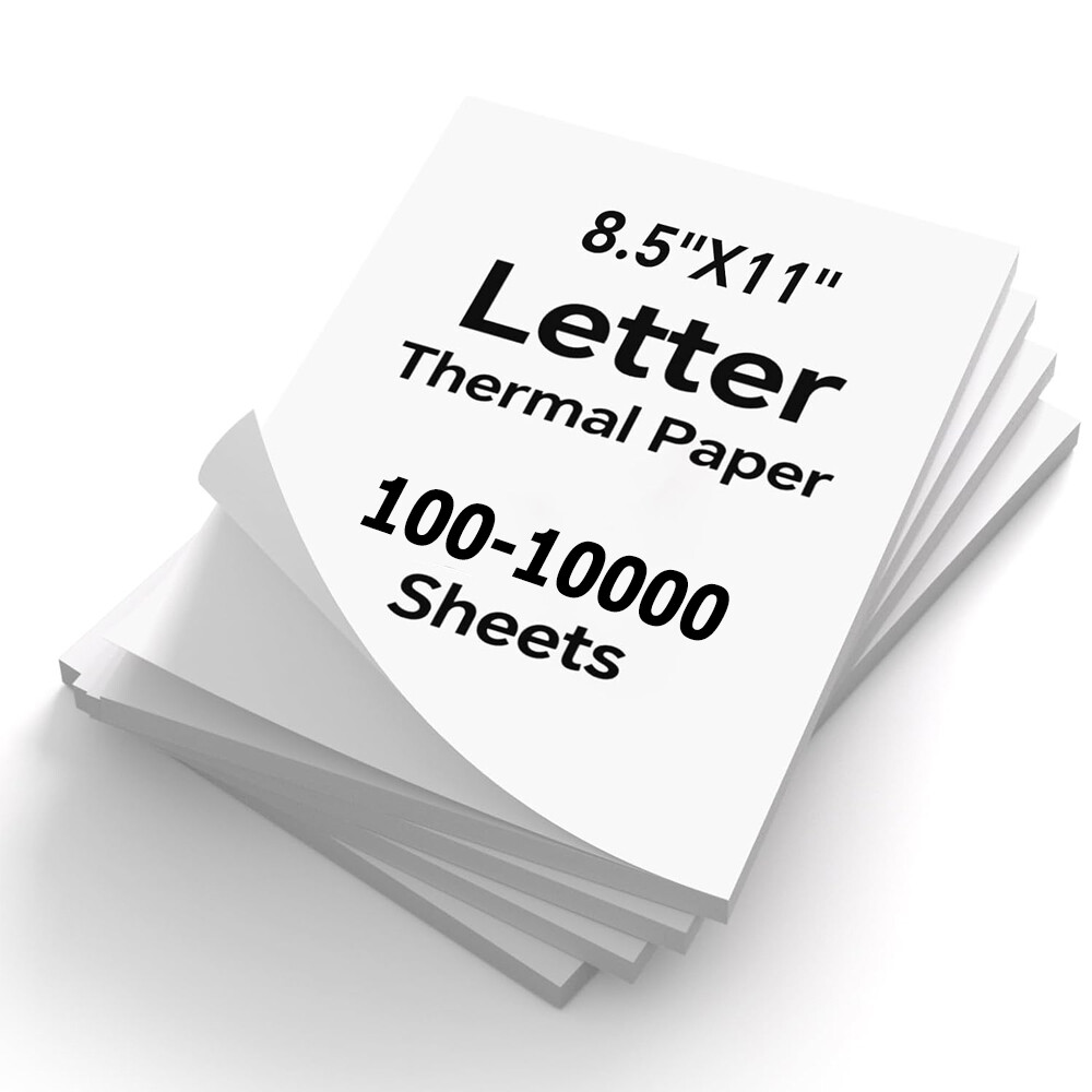 100-1000Sheets 8.5"x11"A4 Thermal Paper US Letter Size for M08F M834 MT800 PJ762