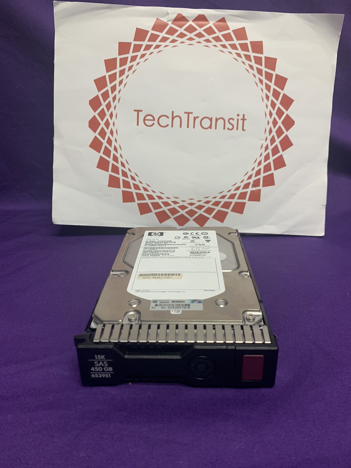 HP 653951-001 652615-B21 450GB 15k 3.5" SC G8 Hard Drive EF0450FARMV 516810-002 