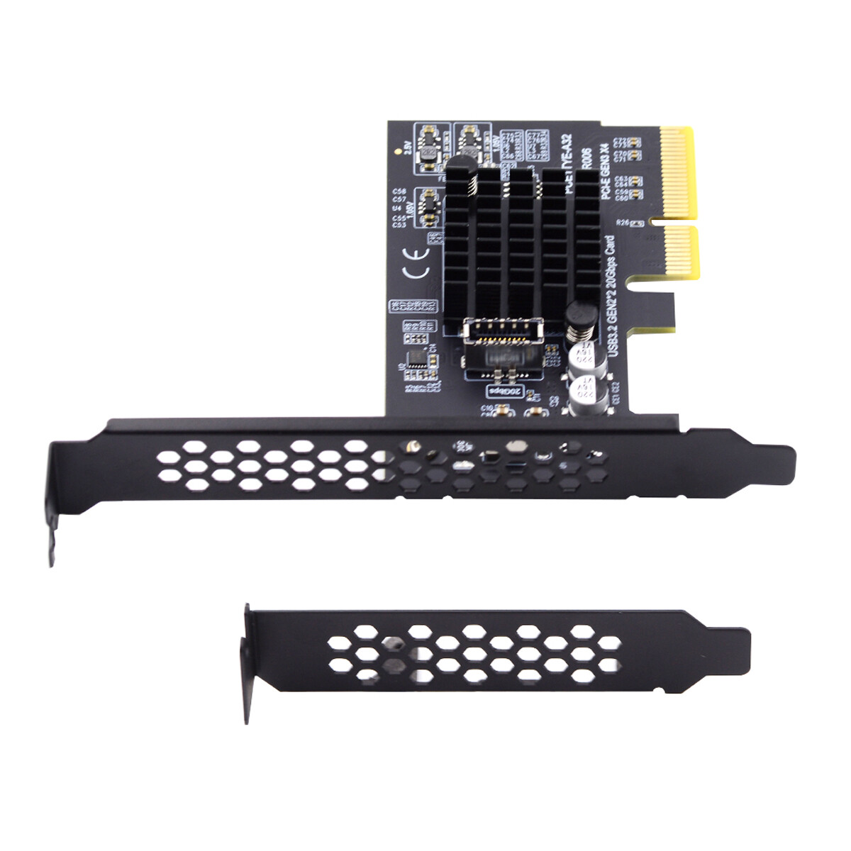 USB 3.2 PCI-E 4X Express Card to USB3.2 Gen2 Type-E PCIE Controller Adapter Card