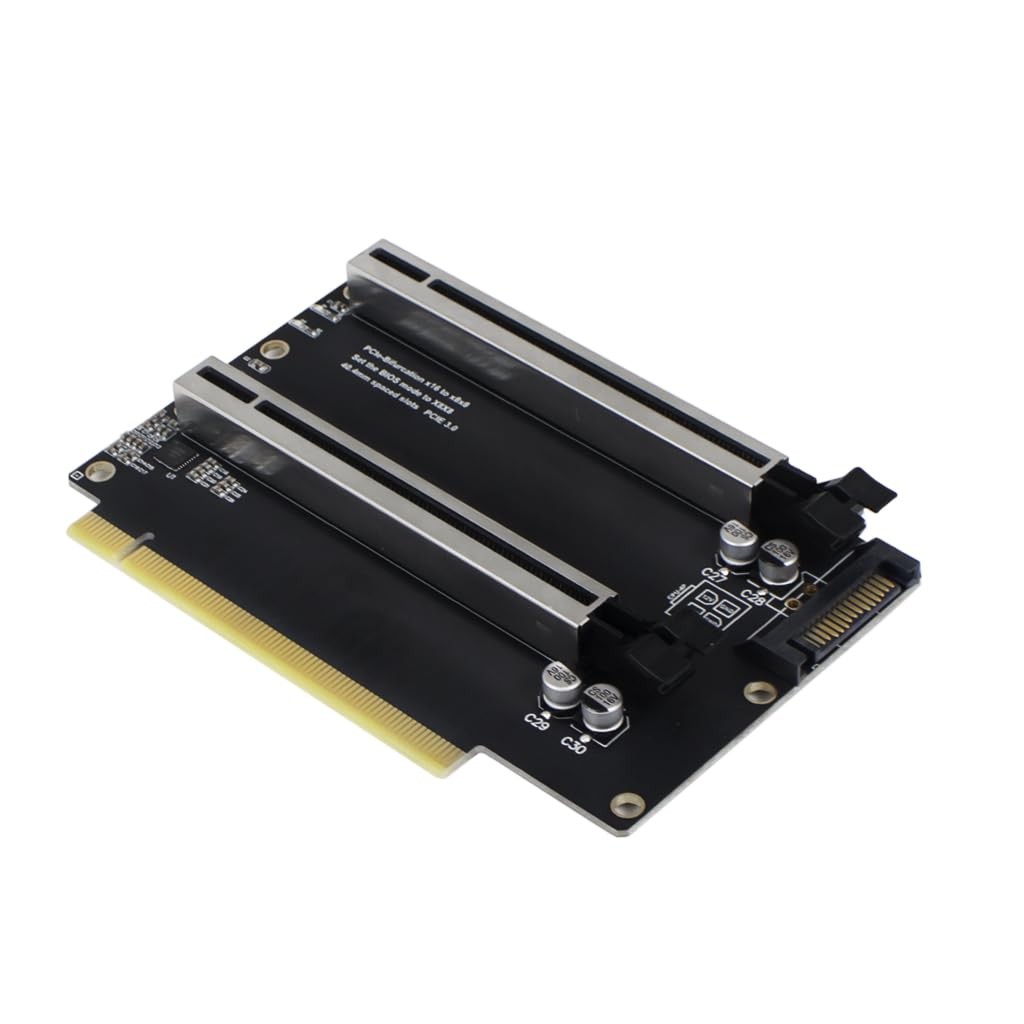 PCI-E 4.0 x16 1 to 2 Expansion Card Gen3 Split Card PCIe-Bifurcation x16 to x...