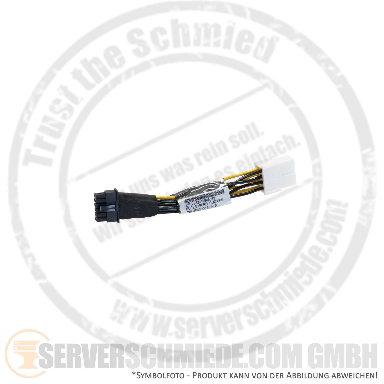Supermicro 10cm GPU cable cable 1x 8-pin EPS to 1x 12VHPWR CBL-PWEX-1361-10
