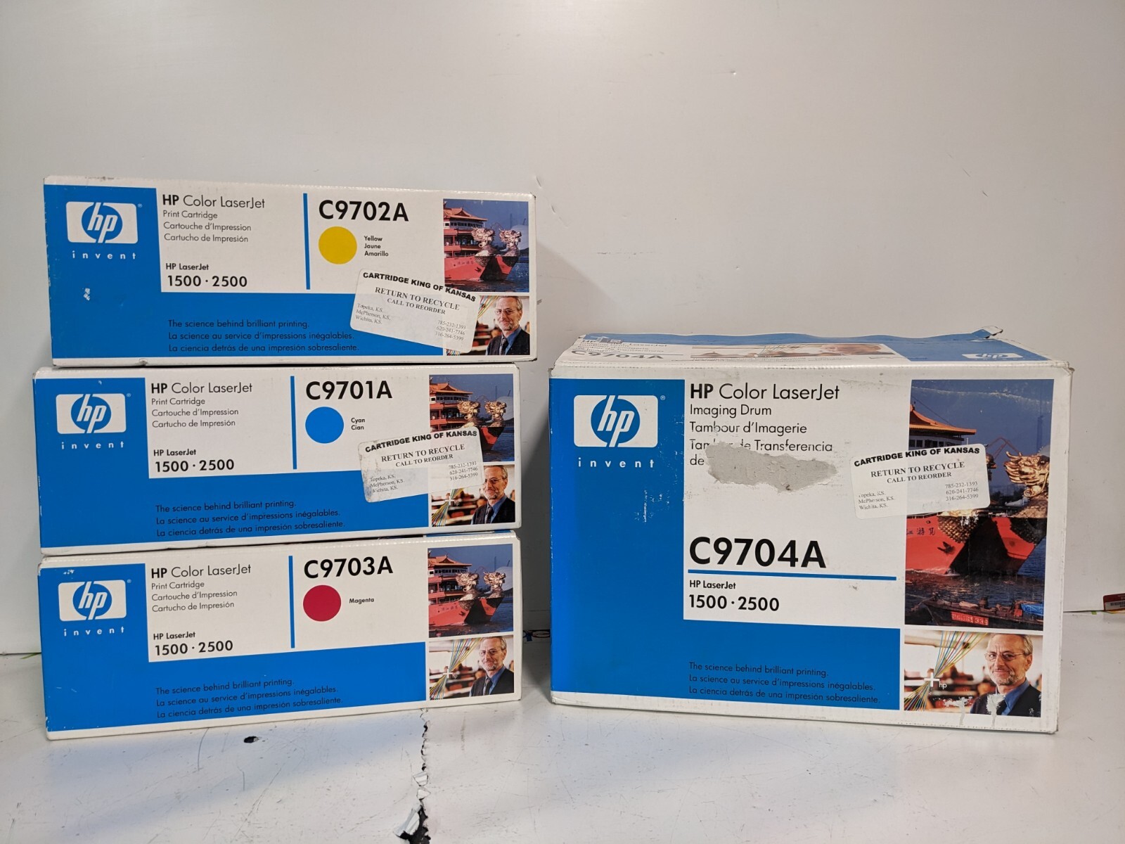 Genuine Sealed HP Imaging Drum C9704A and Toner set CYM C9701A C9702A C9703A