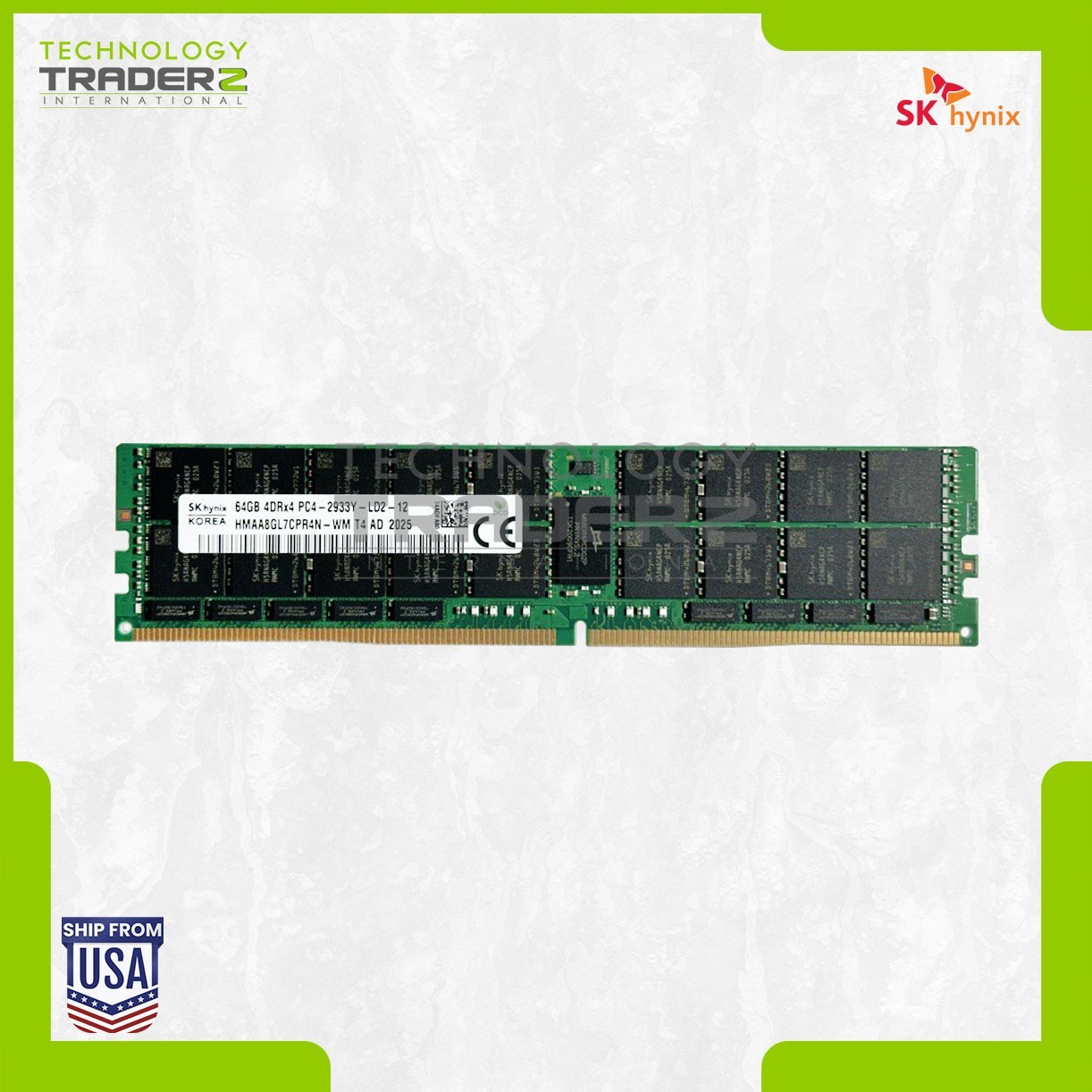 HMAA8GL7CPR4N-WM Hynix 64GB PC4-23400 DDR4-2933MHz ECC REG Quad Rank Memory